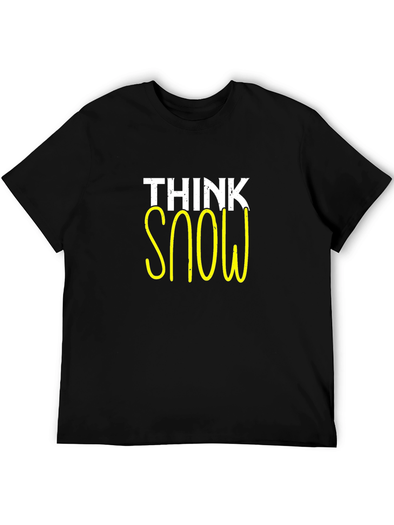 Think Snow Graphic Tee - Black Casual T-Shirt
