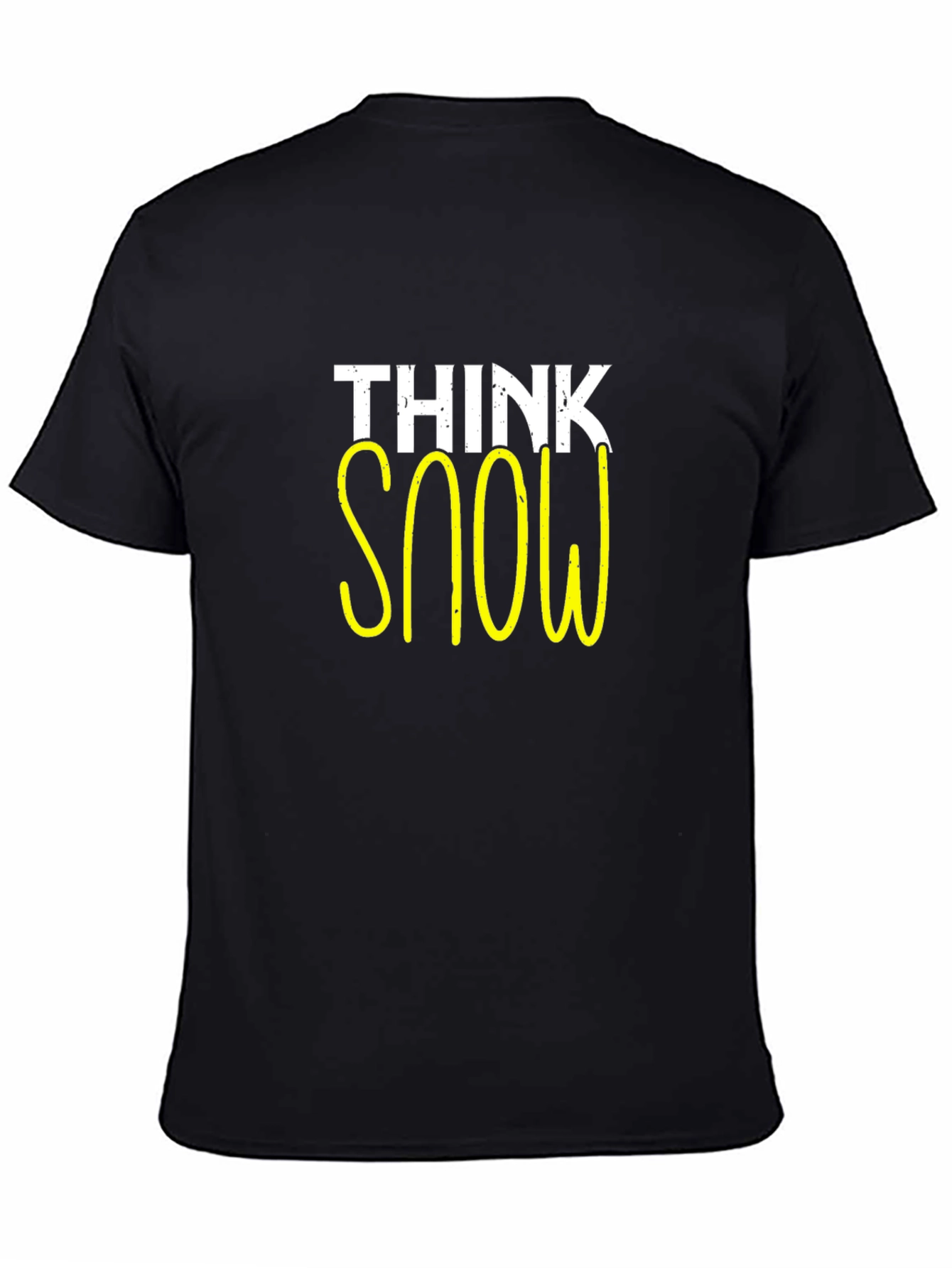 Think Snow Graphic Tee - Black Casual T-Shirt