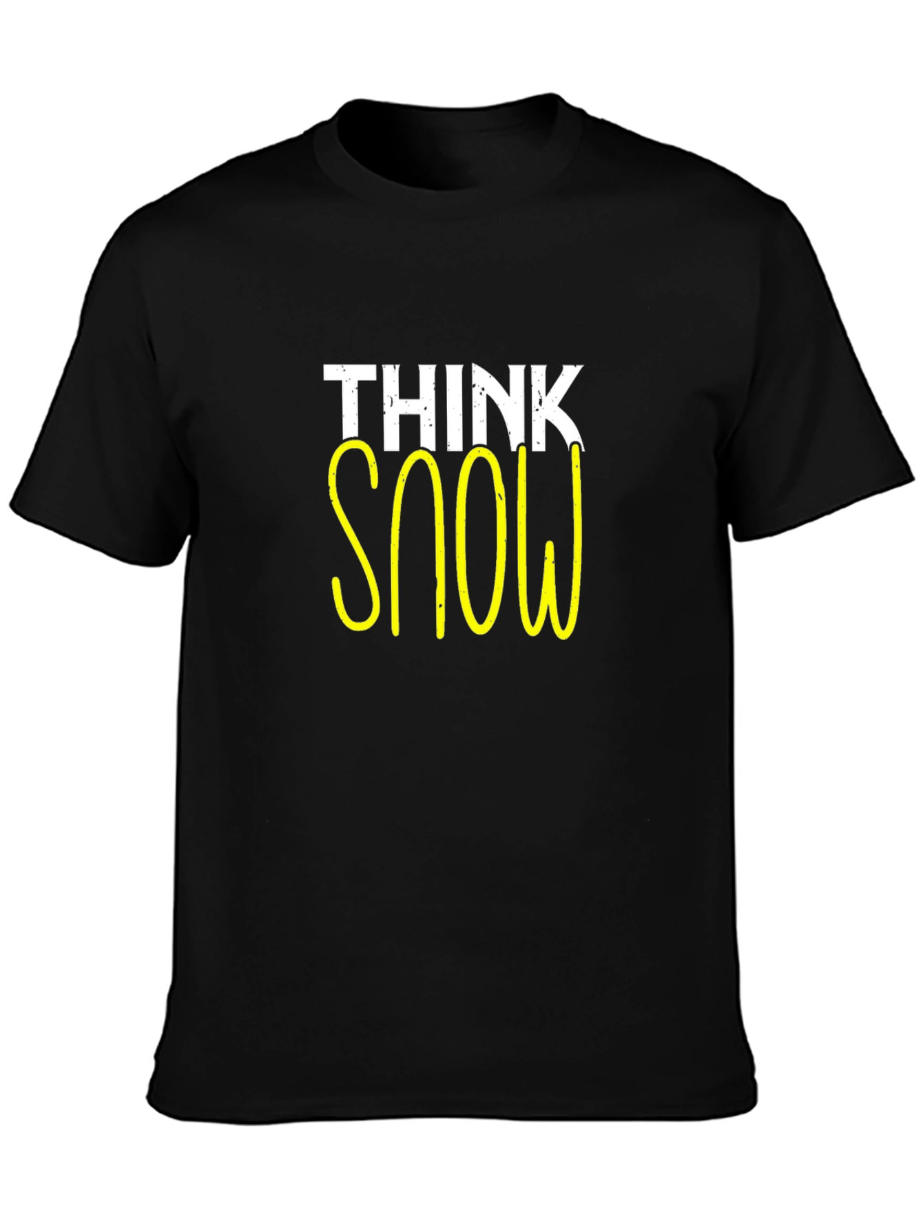 Think Snow Graphic Tee - Black Casual T-Shirt
