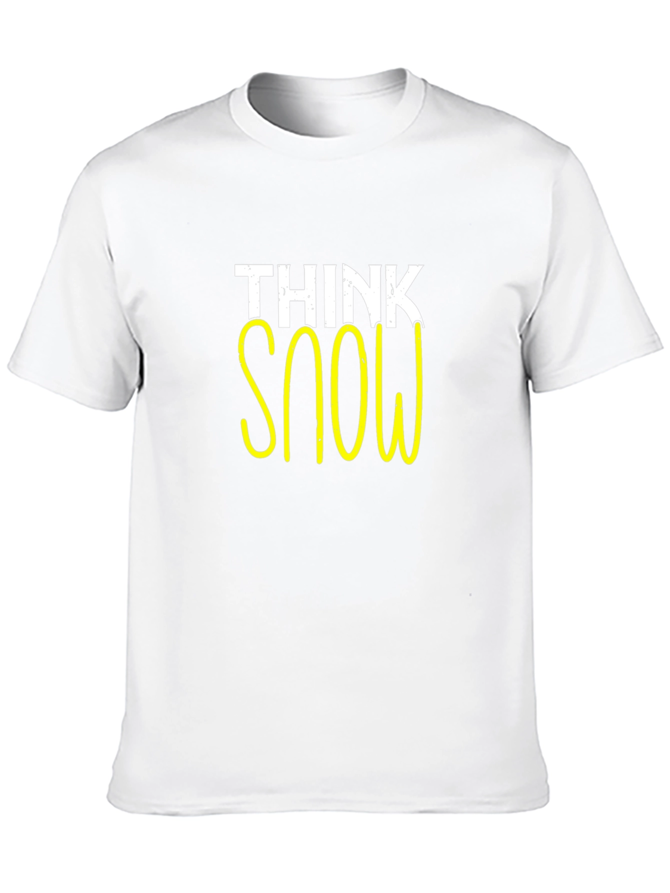 Think Snow Graphic Tee - Black Casual T-Shirt