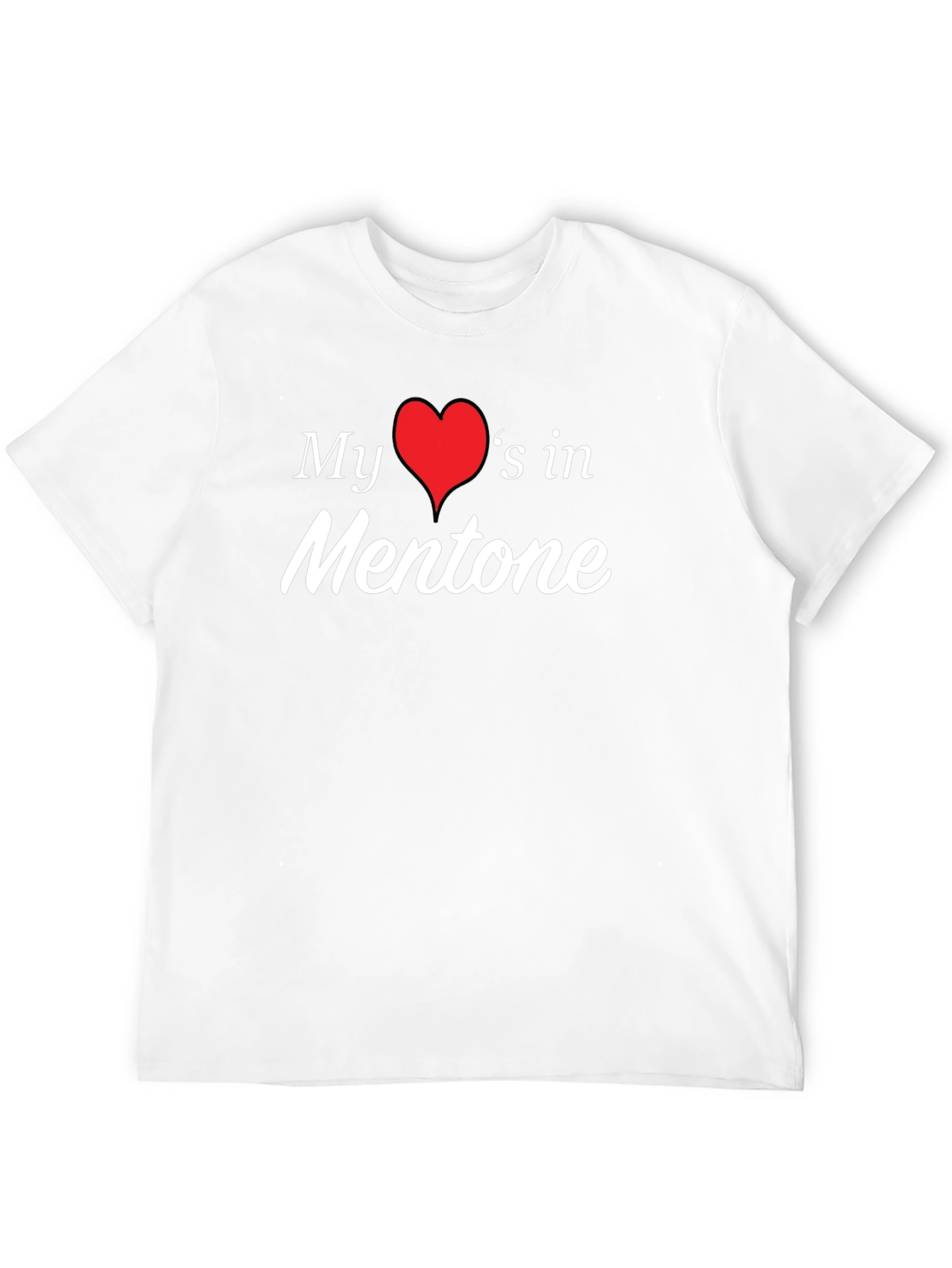Mentone Love T-Shirt - Stylish Black Tee