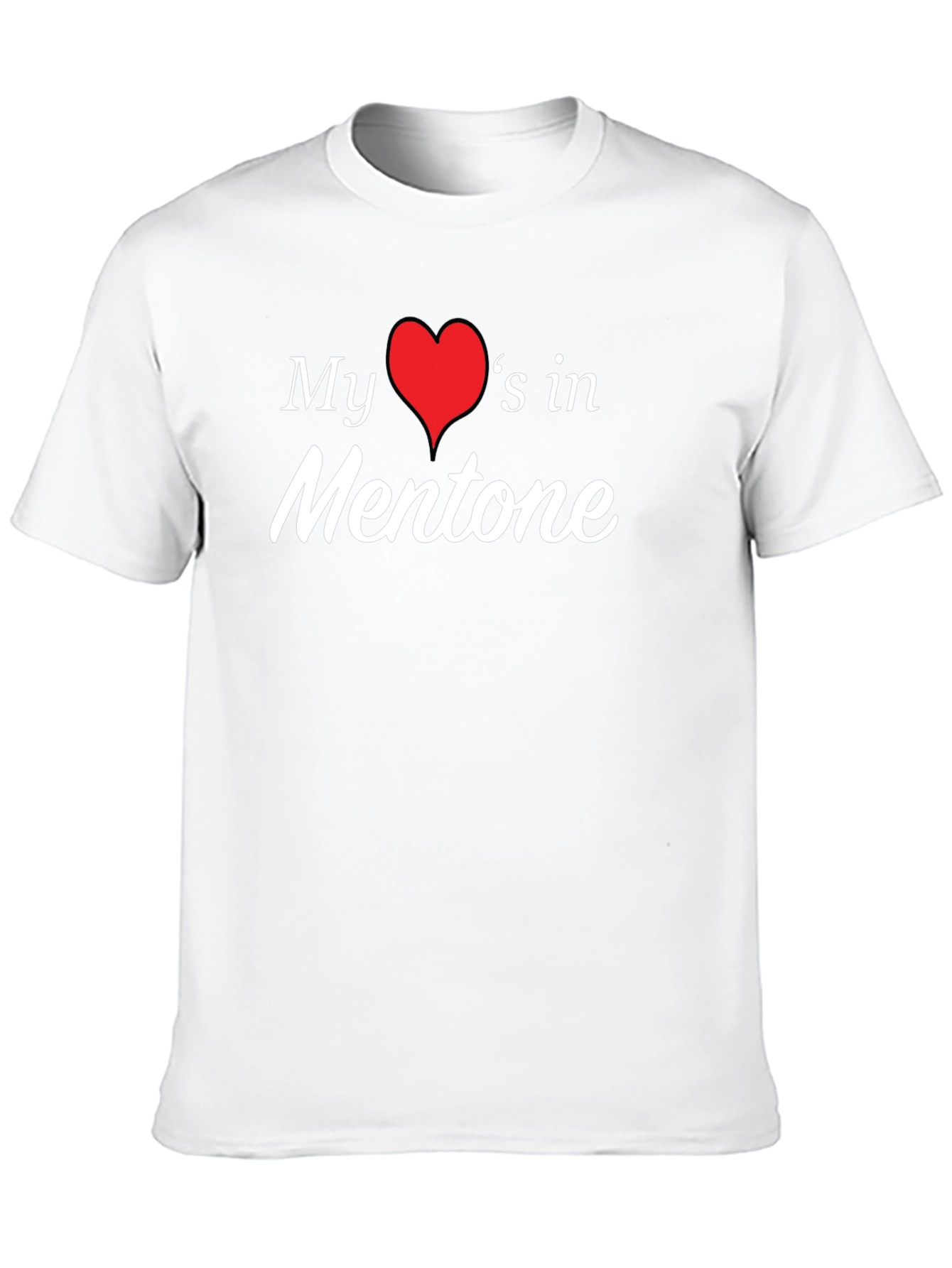 Mentone Love T-Shirt - Stylish Black Tee