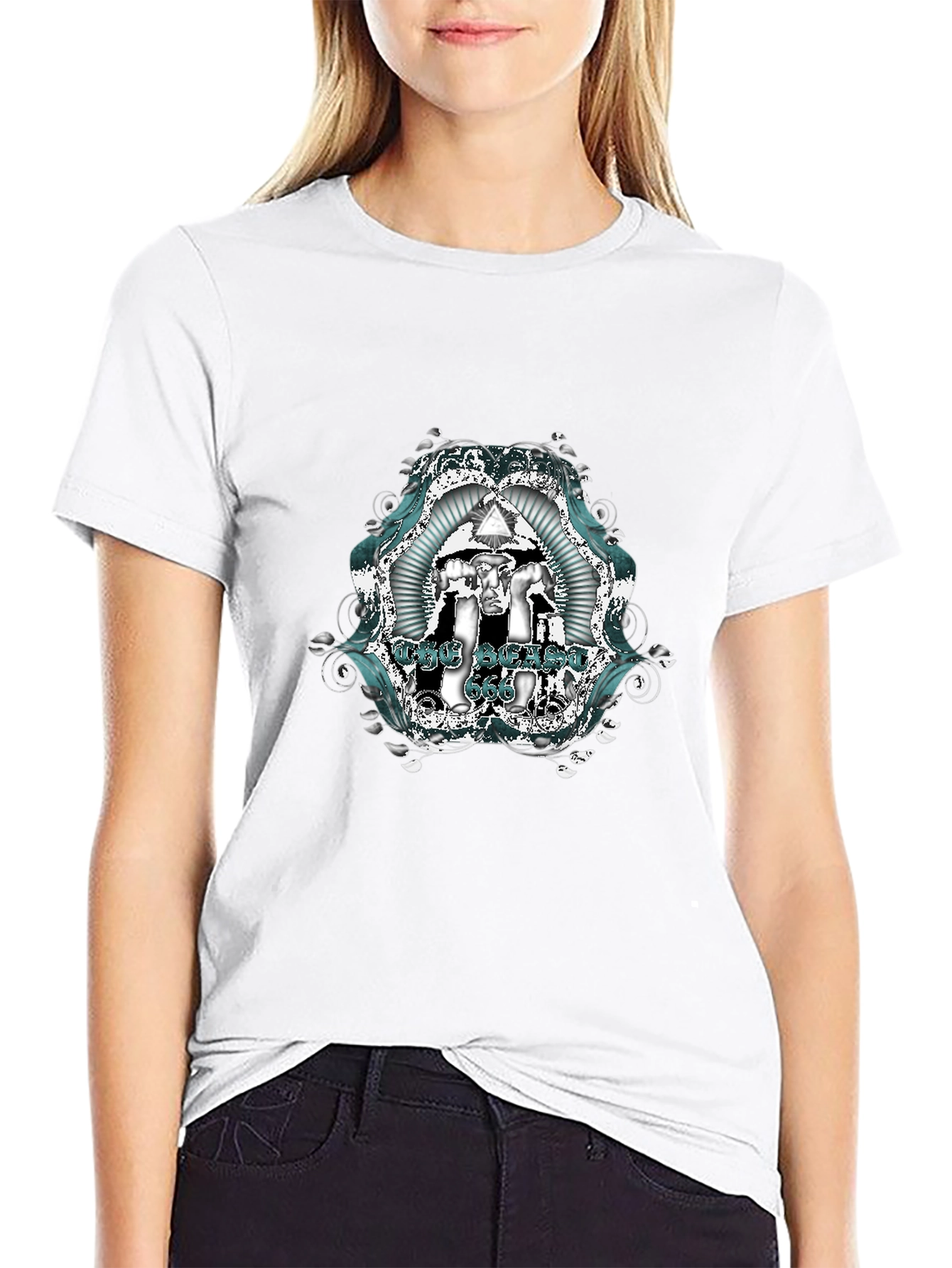 The Satanic 666 Graphic T-Shirt - Black