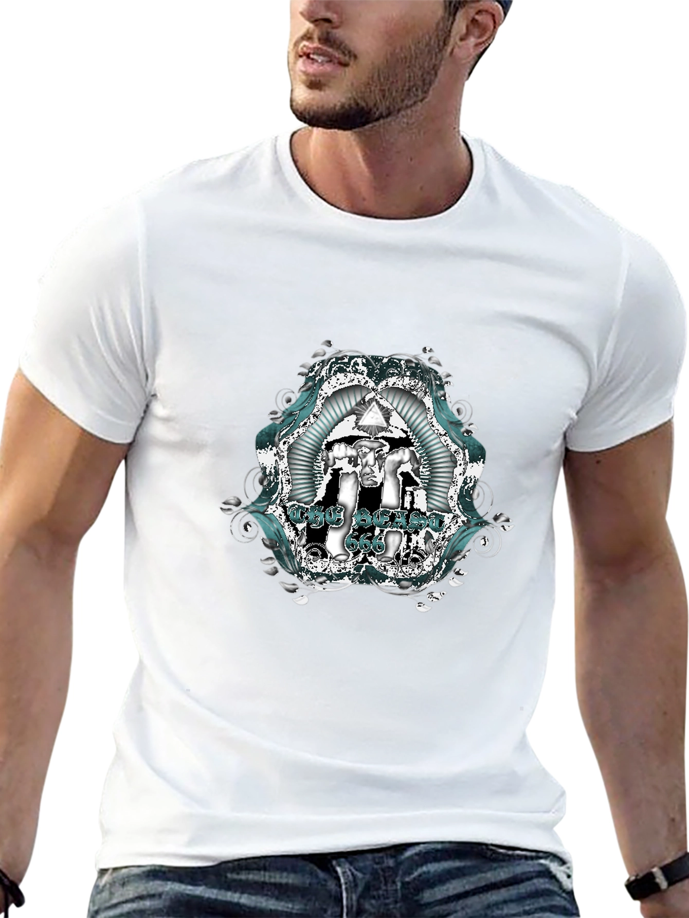 The Satanic 666 Graphic T-Shirt - Black