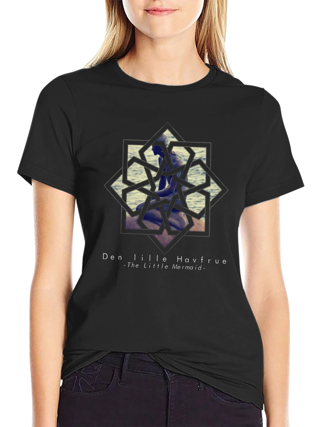 Little Mermaid Graphic Tee - Black Unisex T-Shirt