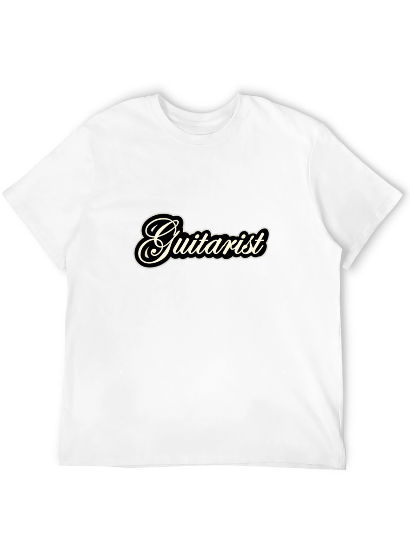 Guitarist Black Tee - Music Lover Casual Wear