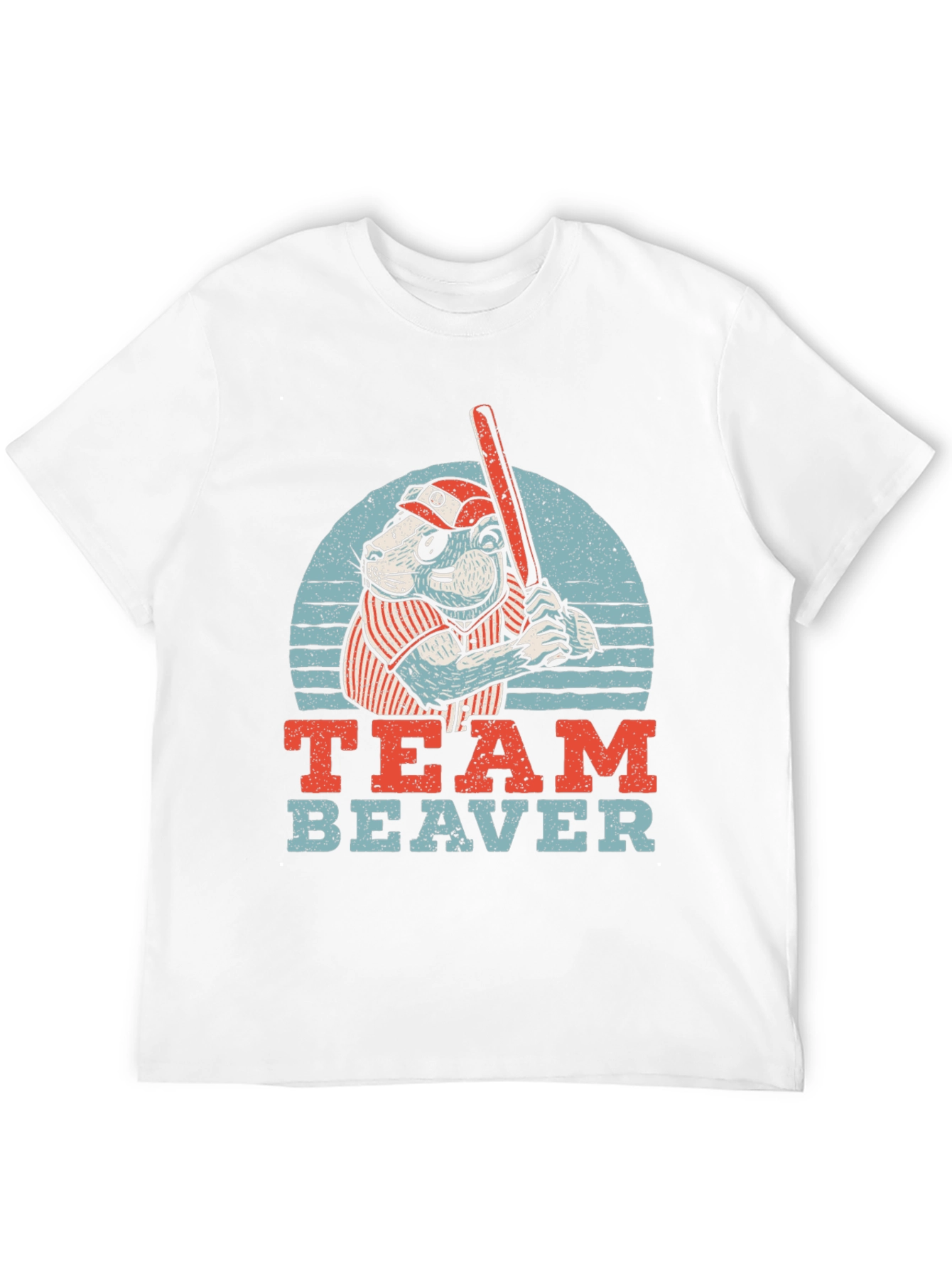 Team Beaver Baseball T-Shirt - Funny Sports Tee