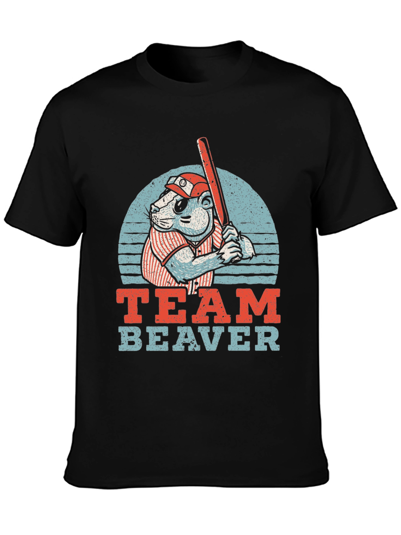 Team Beaver Baseball T-Shirt - Funny Sports Tee