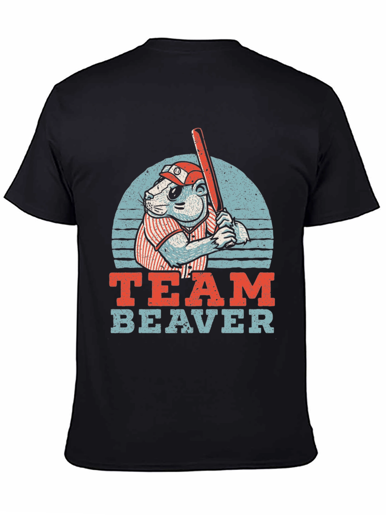 Team Beaver Baseball T-Shirt - Funny Sports Tee