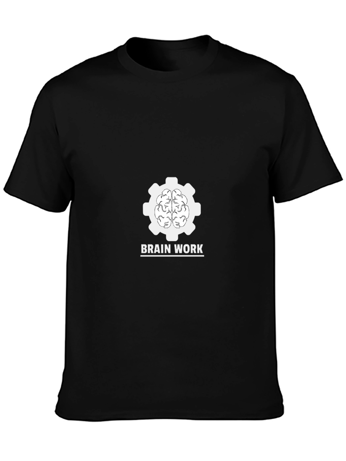 Brain Work Graphic Tee - Black Cotton