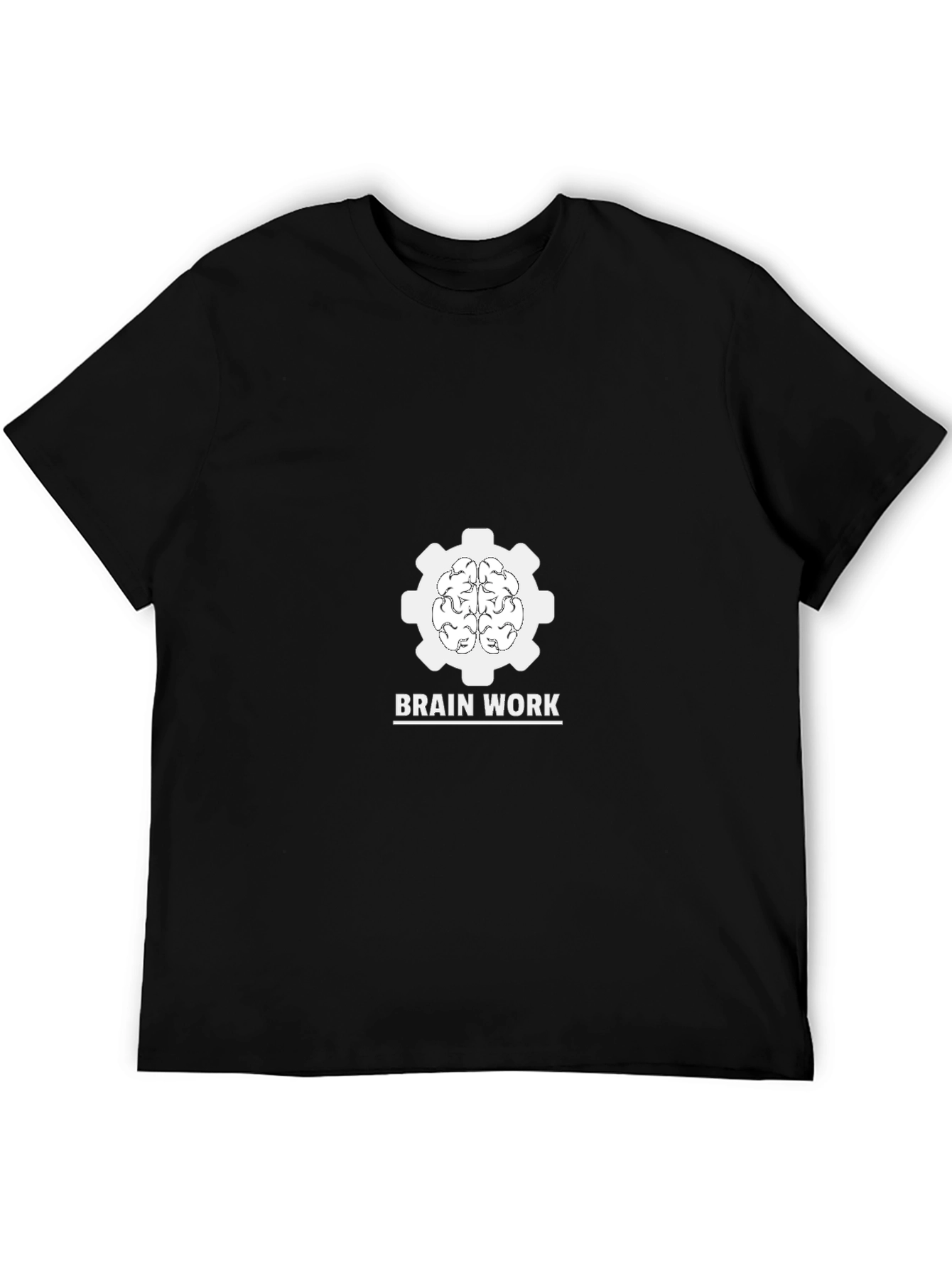 Brain Work Graphic Tee - Black Cotton