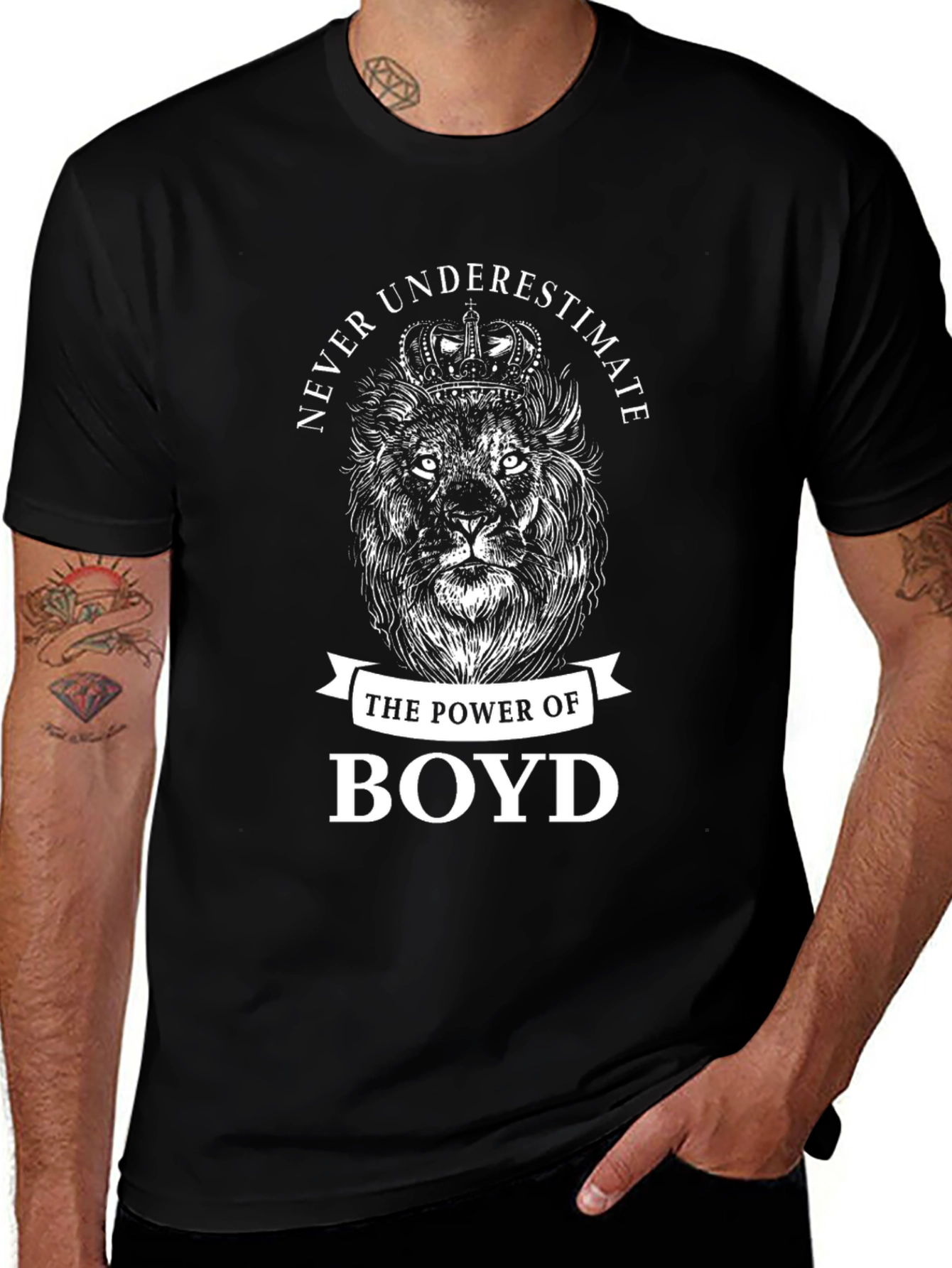 Never Underestimate Boyd Lion Graphic T-Shirt