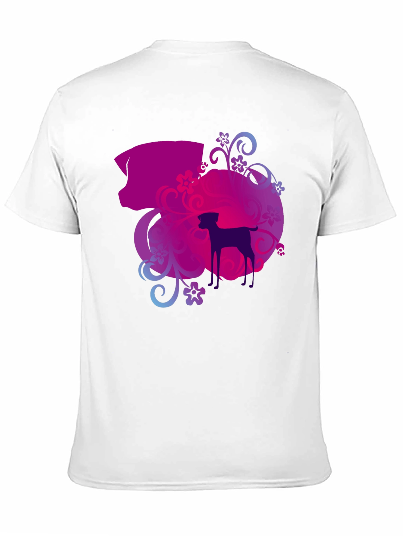 Dog Lovers Artistic Silhouette T-Shirt