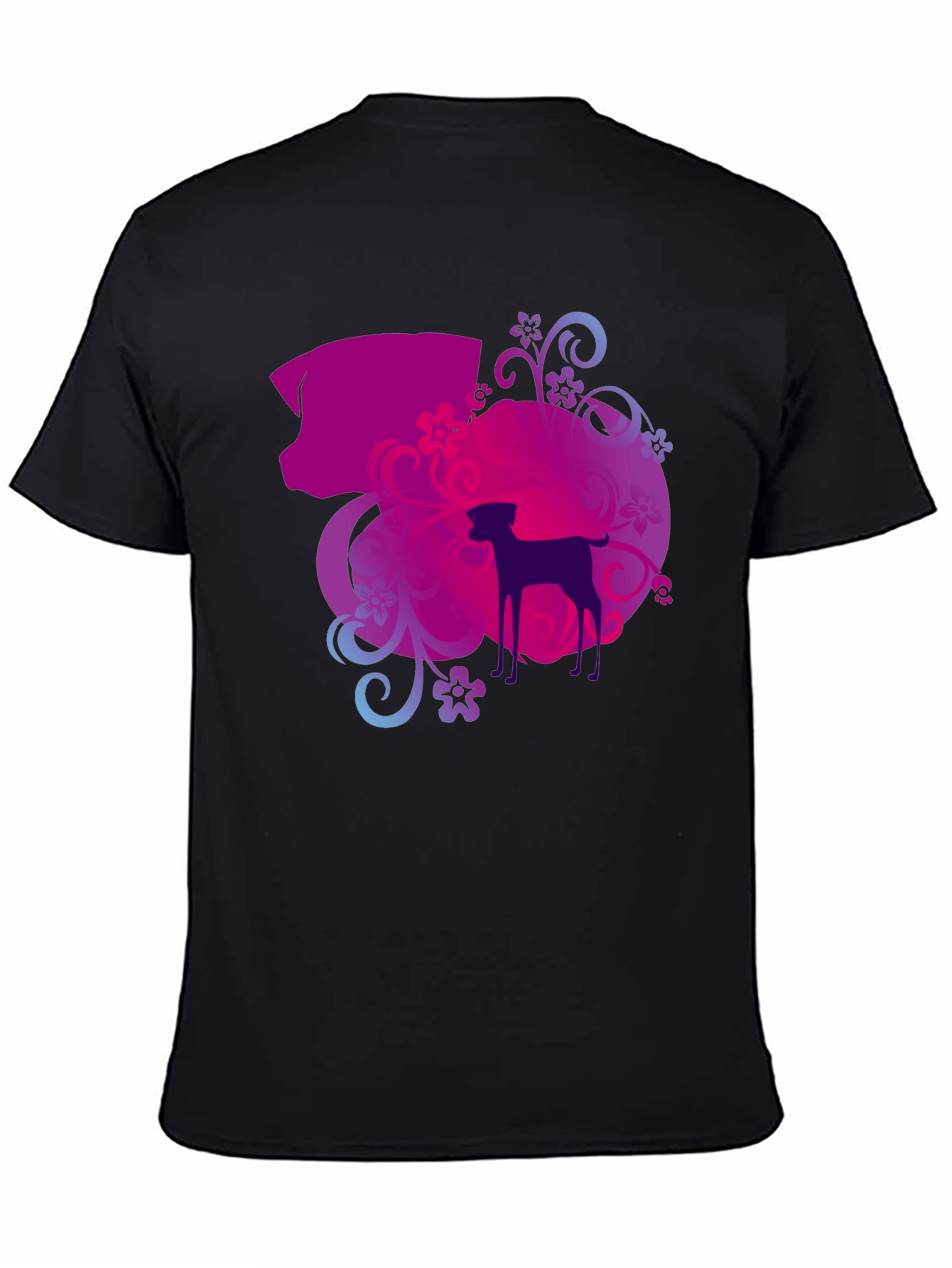 Dog Lovers Artistic Silhouette T-Shirt