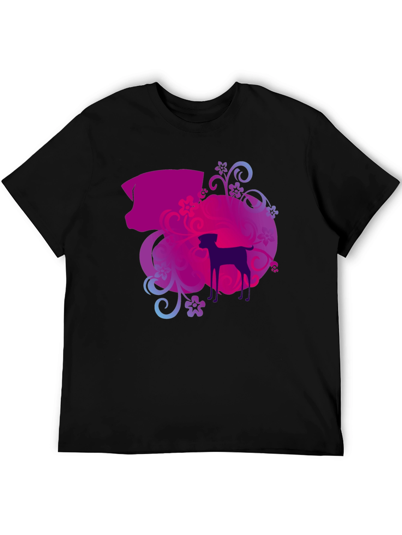 Dog Lovers Artistic Silhouette T-Shirt