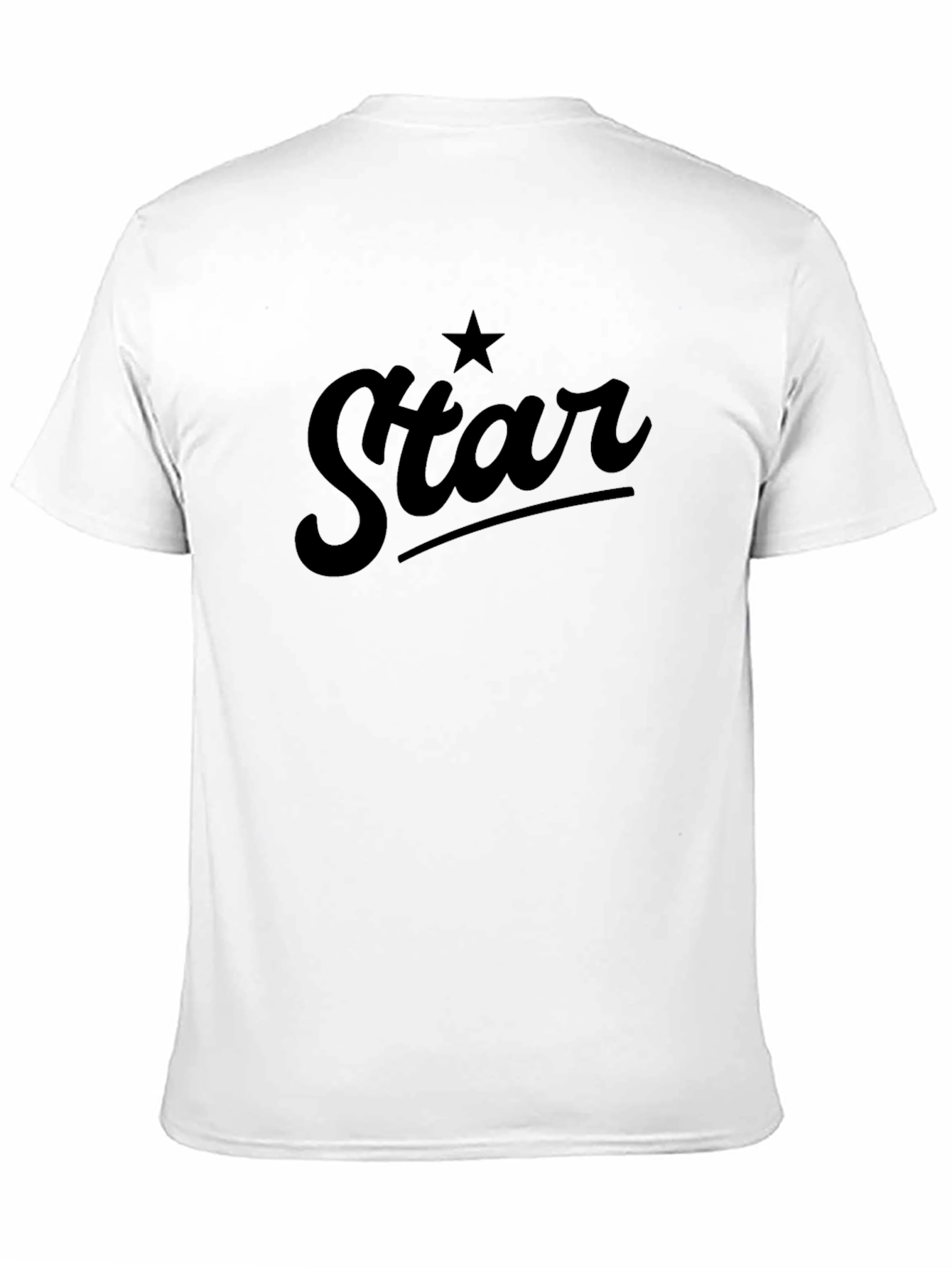 Star Graphic Tee - Trendy Black Cotton T-Shirt