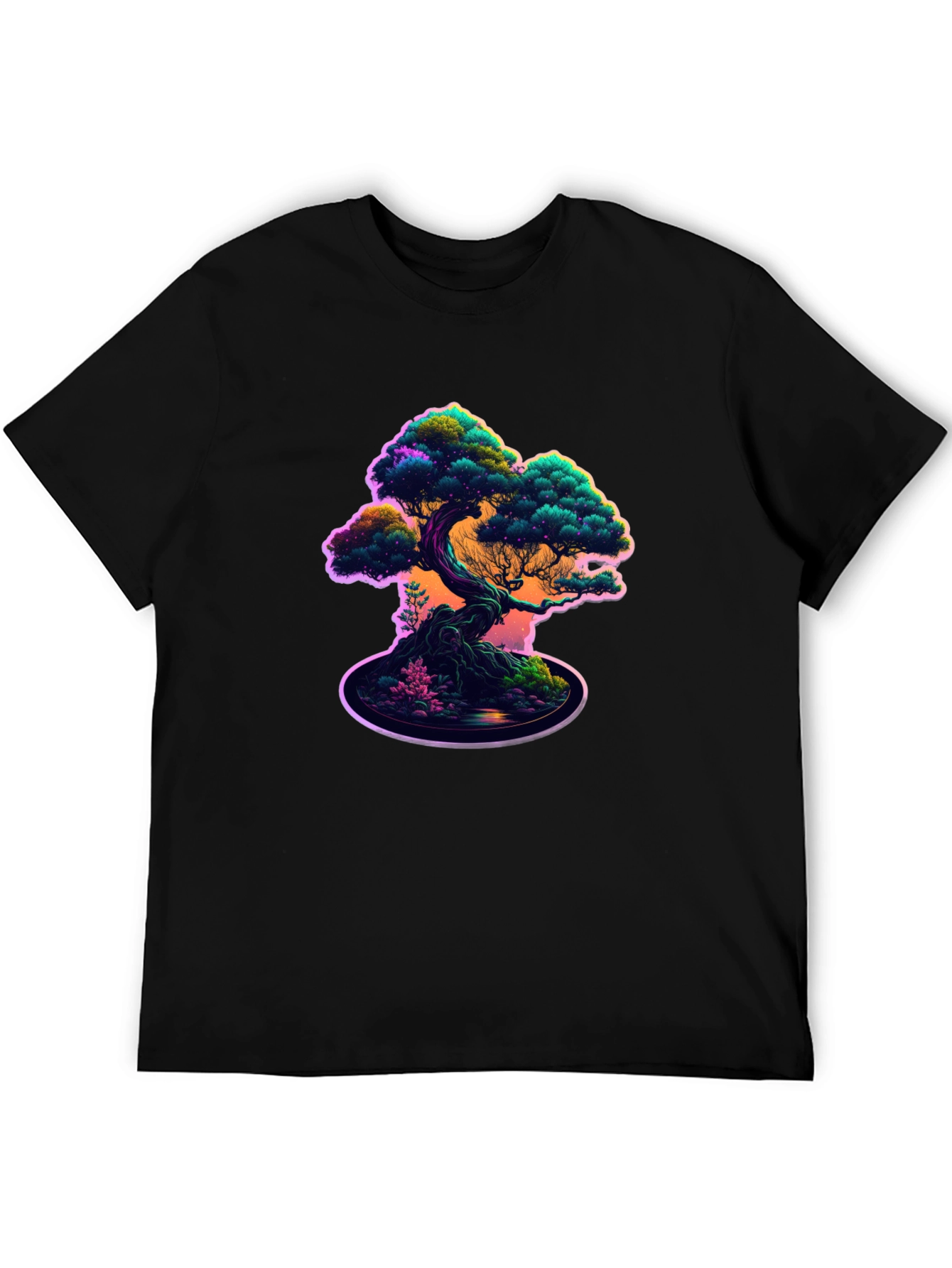 Bonsai Tree Graphic Tee - Cool Nature Design