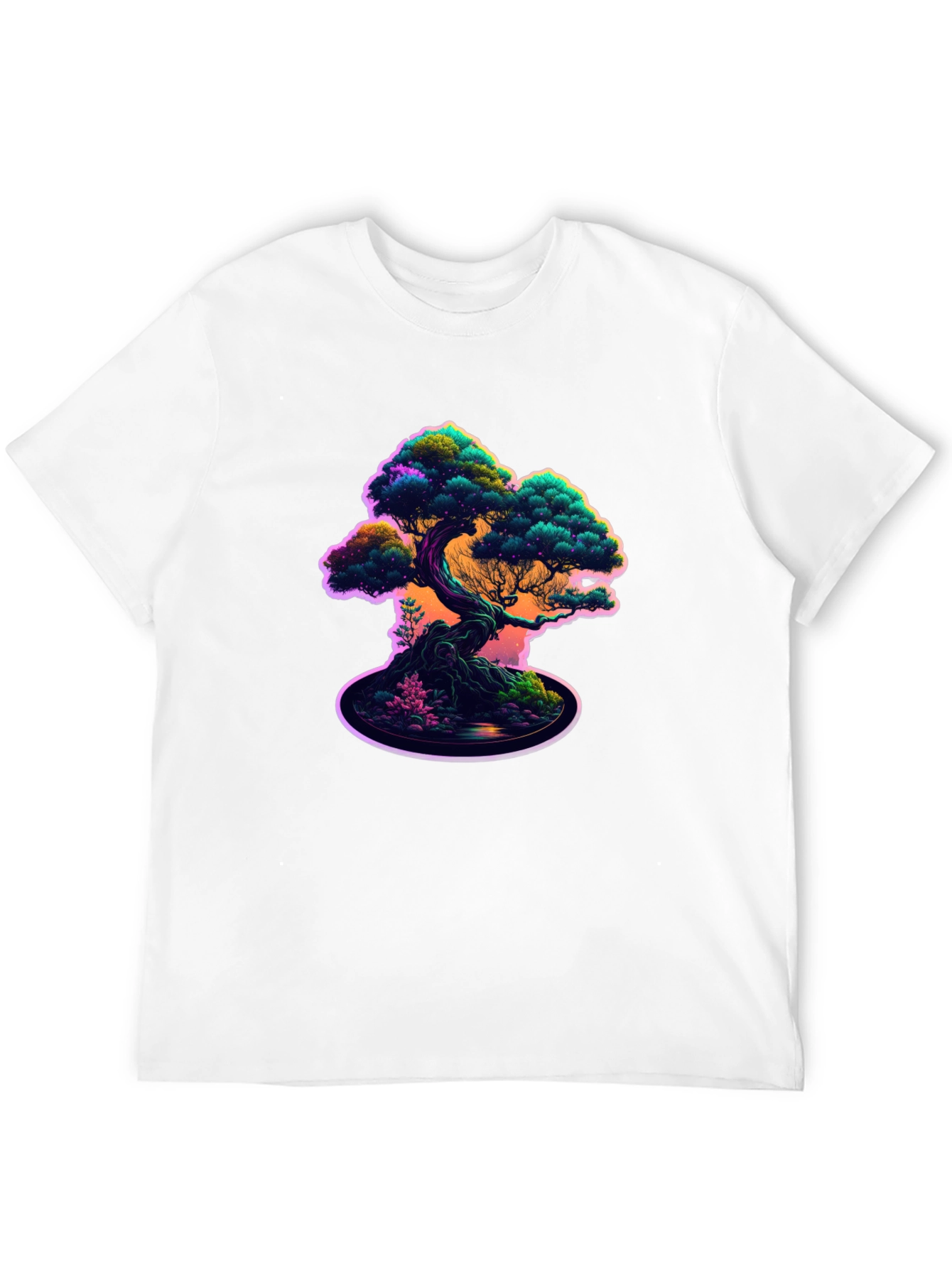 Bonsai Tree Graphic Tee - Cool Nature Design