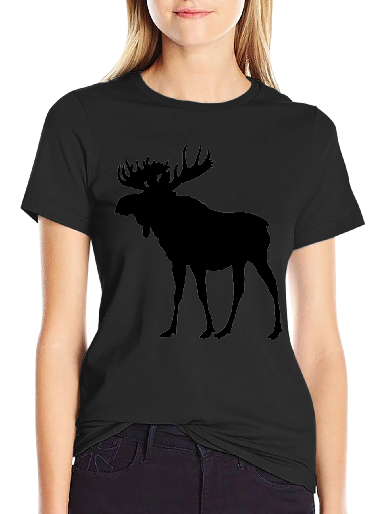 Black Moose Graphic Tee Shirt