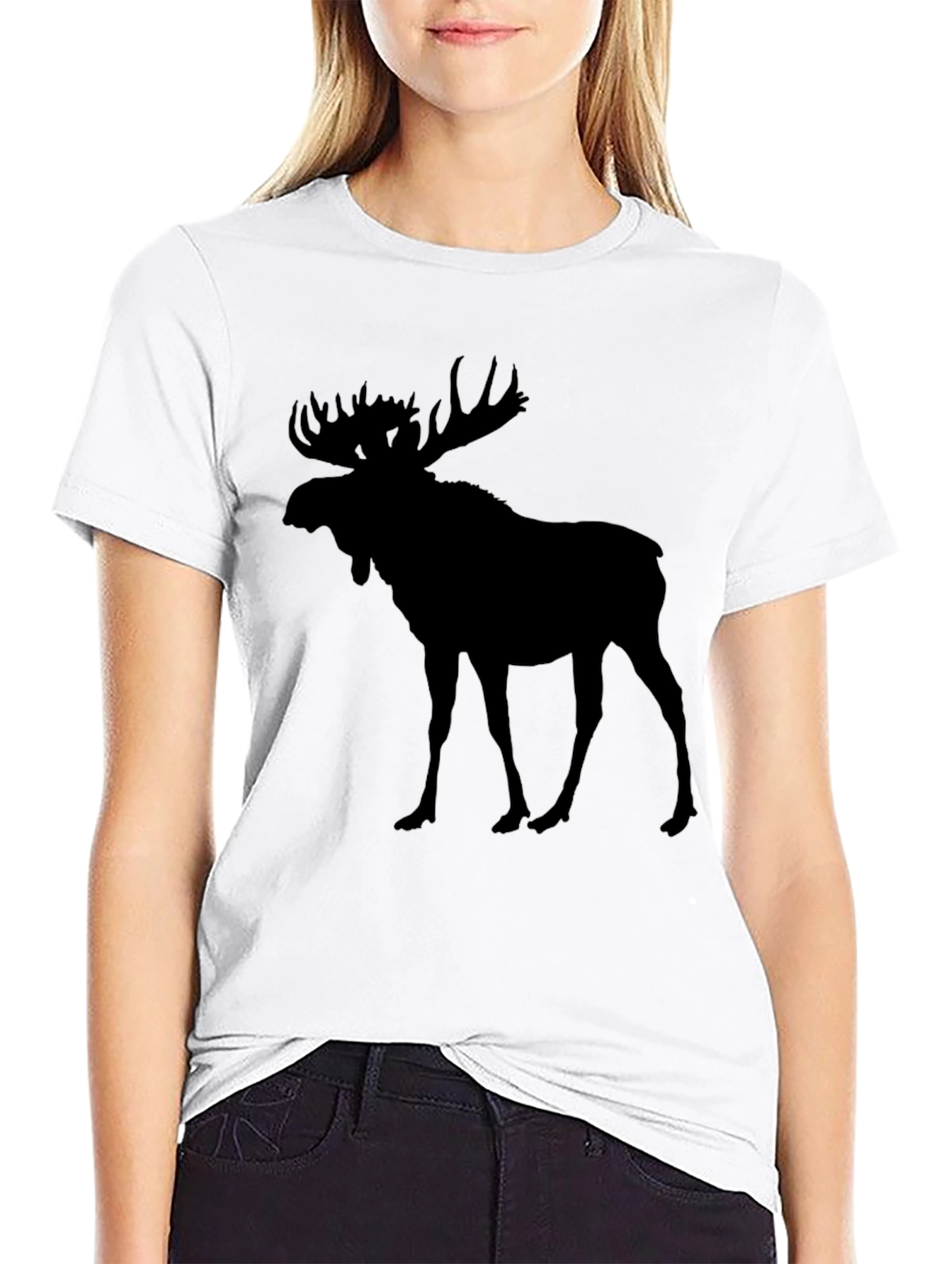 Black Moose Graphic Tee Shirt