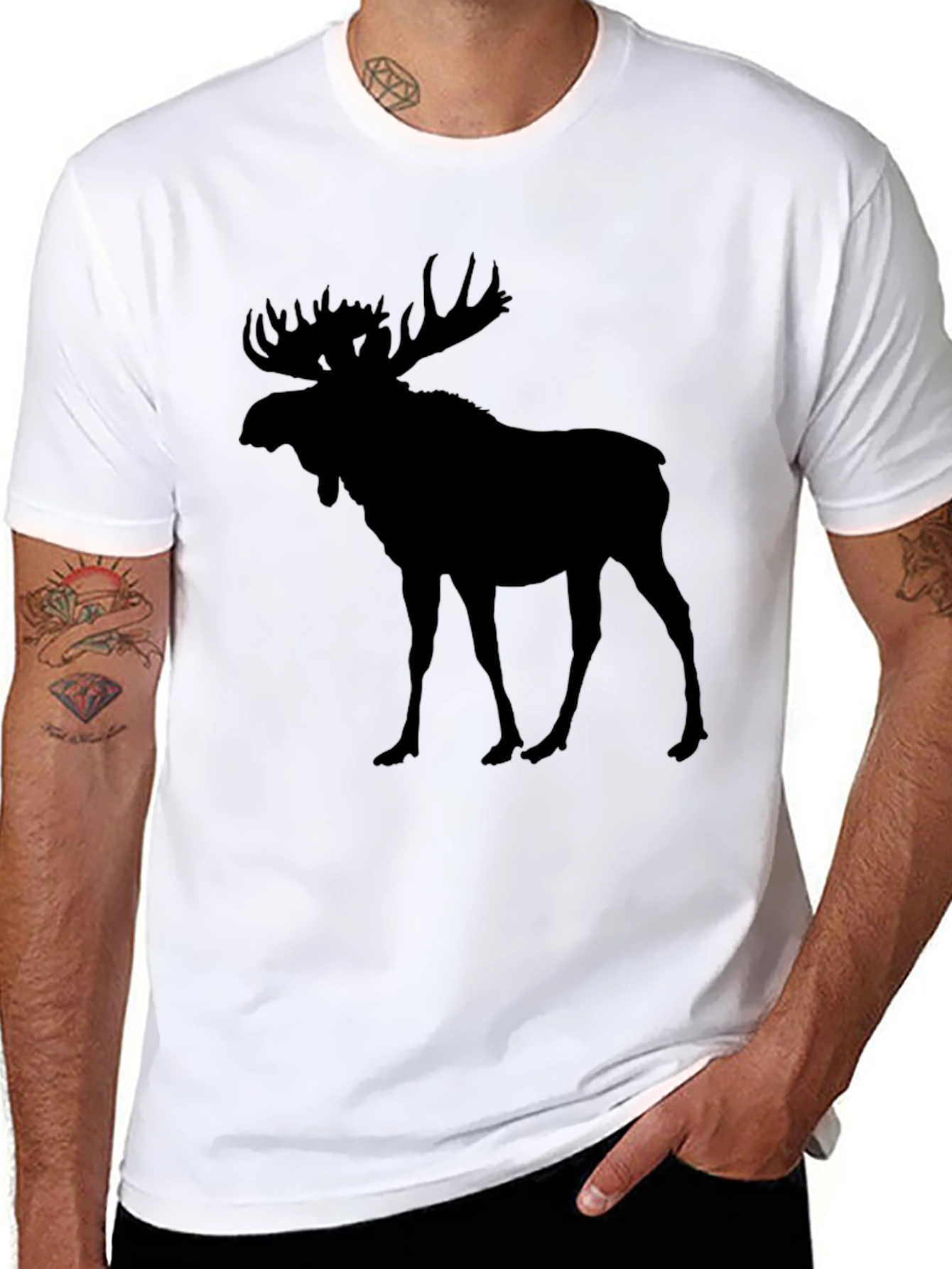 Black Moose Graphic Tee Shirt