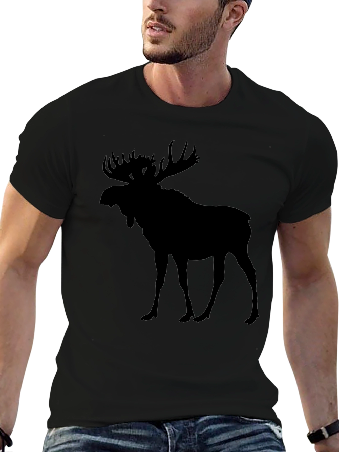 Black Moose Graphic Tee Shirt