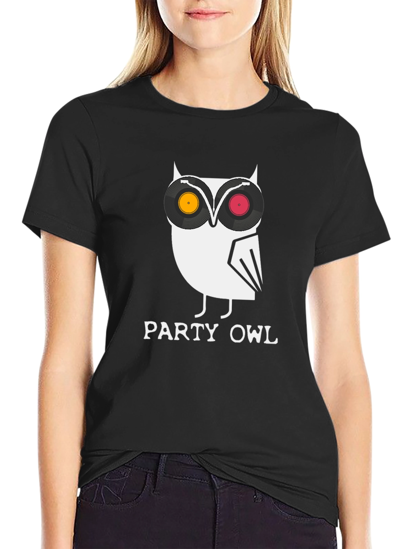 Party Owl Graphic Tee - Cool DJ Bird T-Shirt
