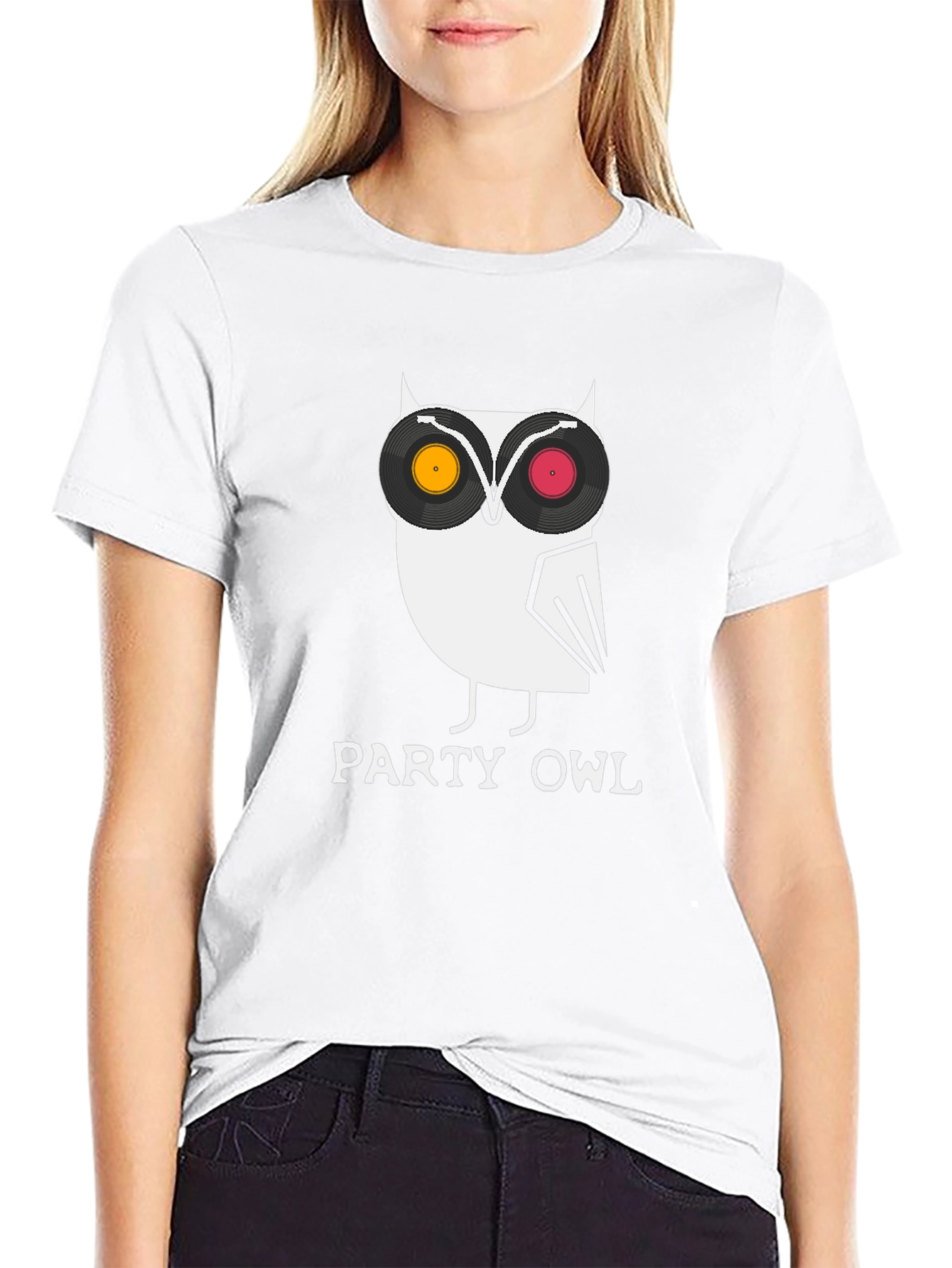 Party Owl Graphic Tee - Cool DJ Bird T-Shirt