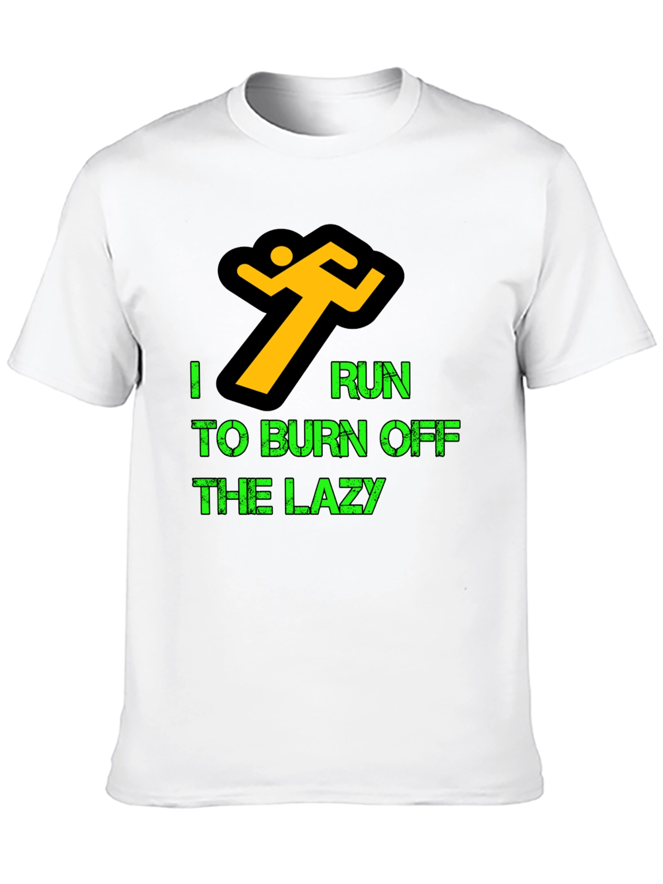 I Run to Burn Off Lazy Black T-Shirt