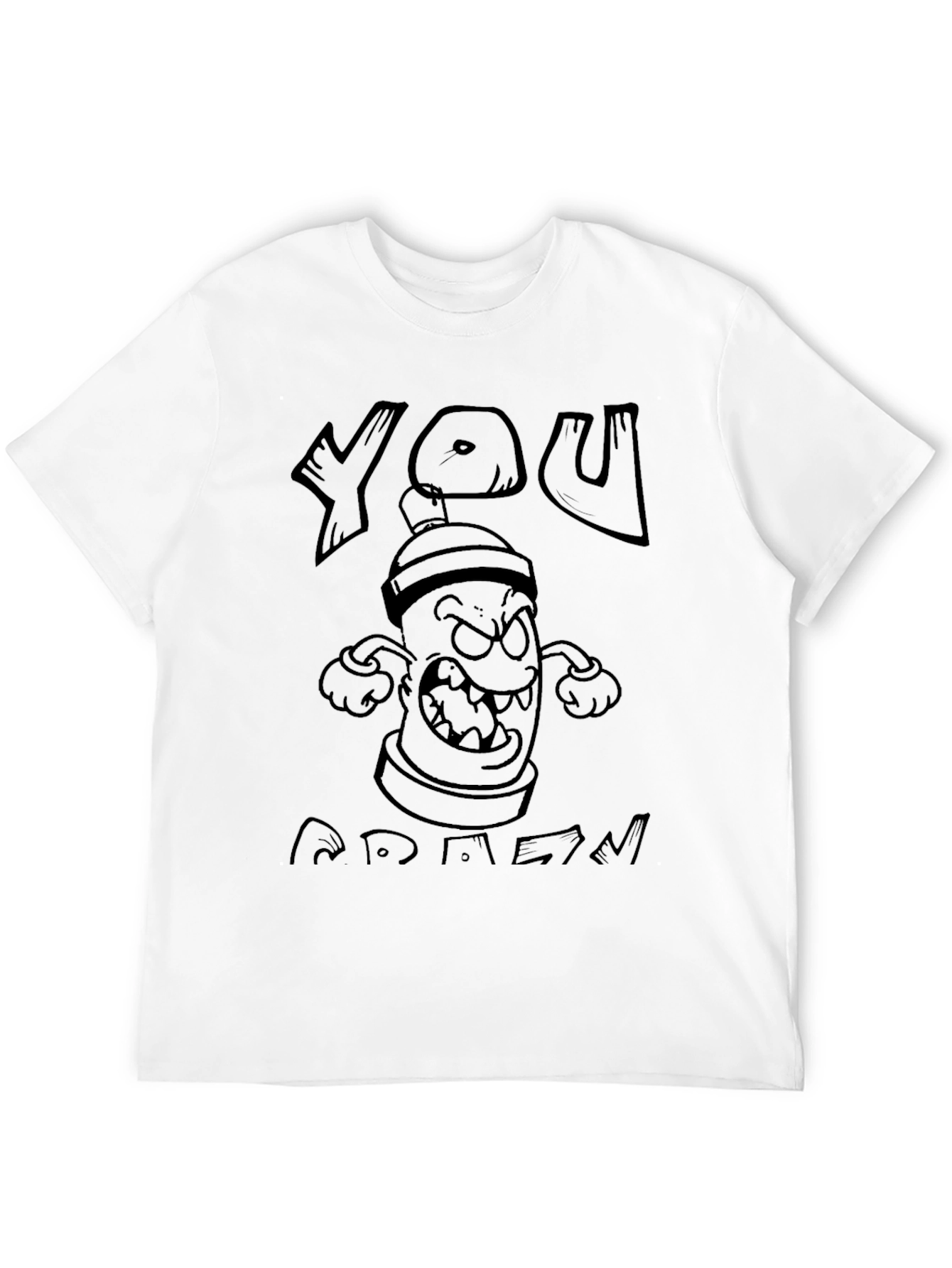 You Mad T-Shirt: Angry Graffiti Cartoon