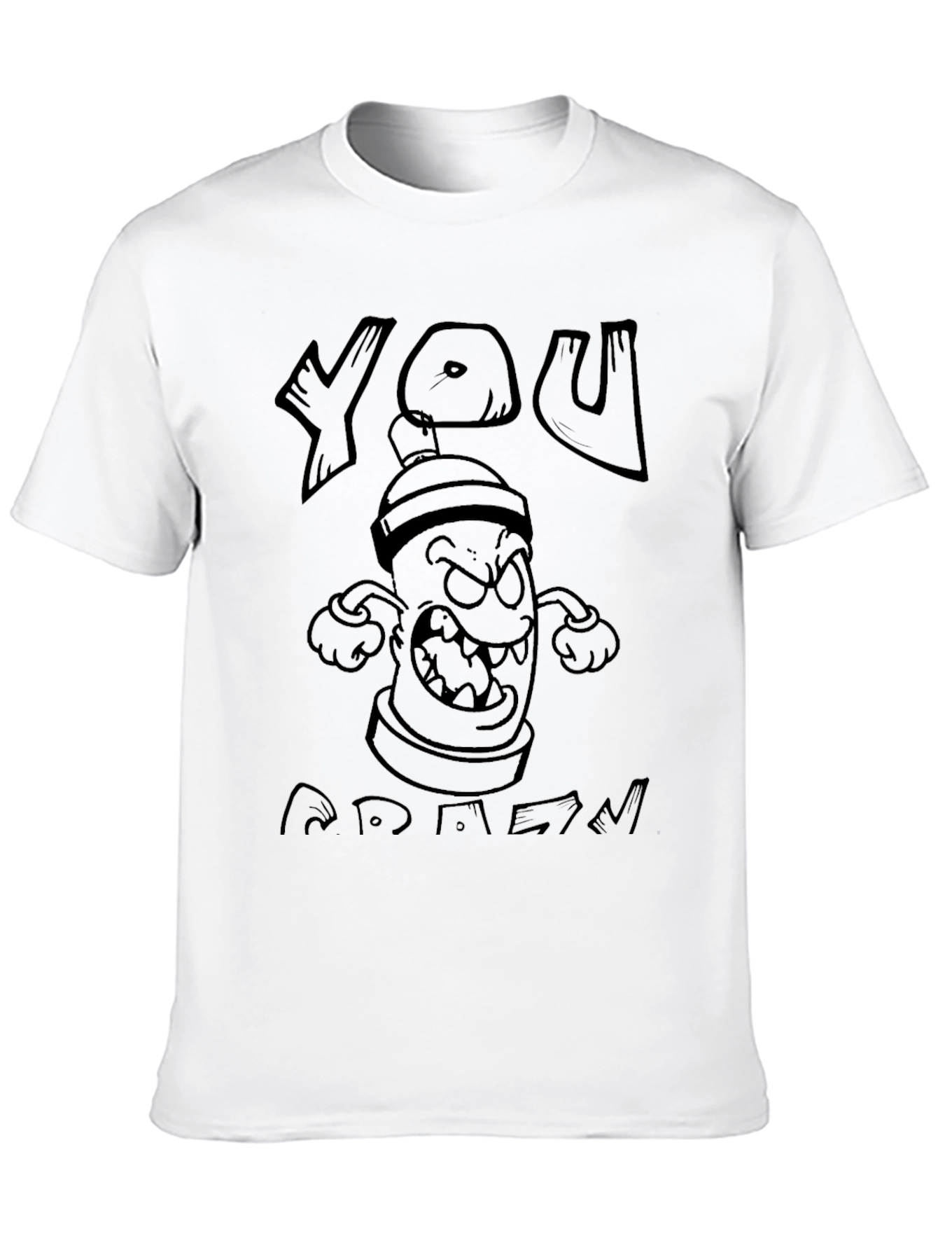 You Mad T-Shirt: Angry Graffiti Cartoon