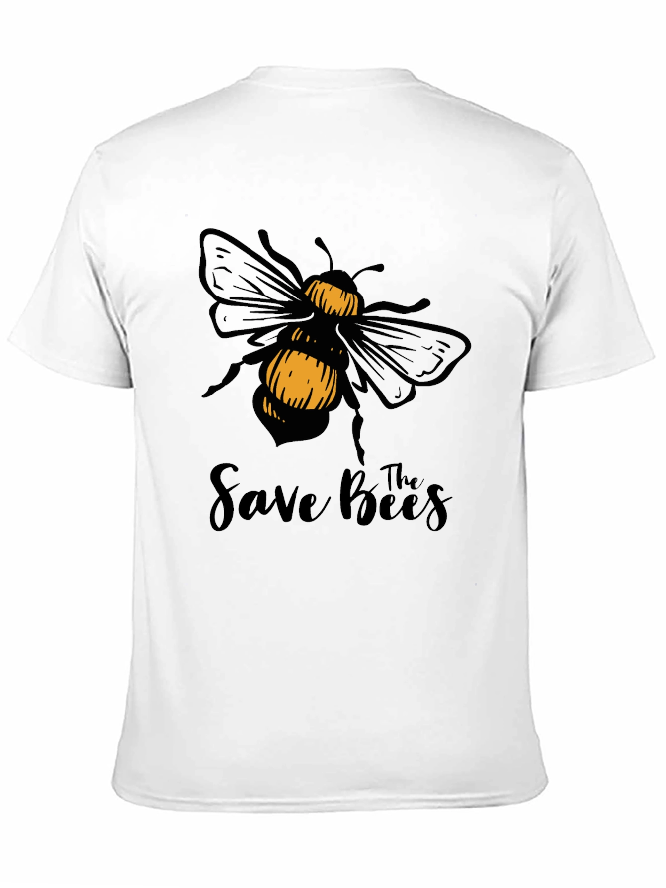 Save The Bees T-Shirt - Black Cotton Graphic Tee