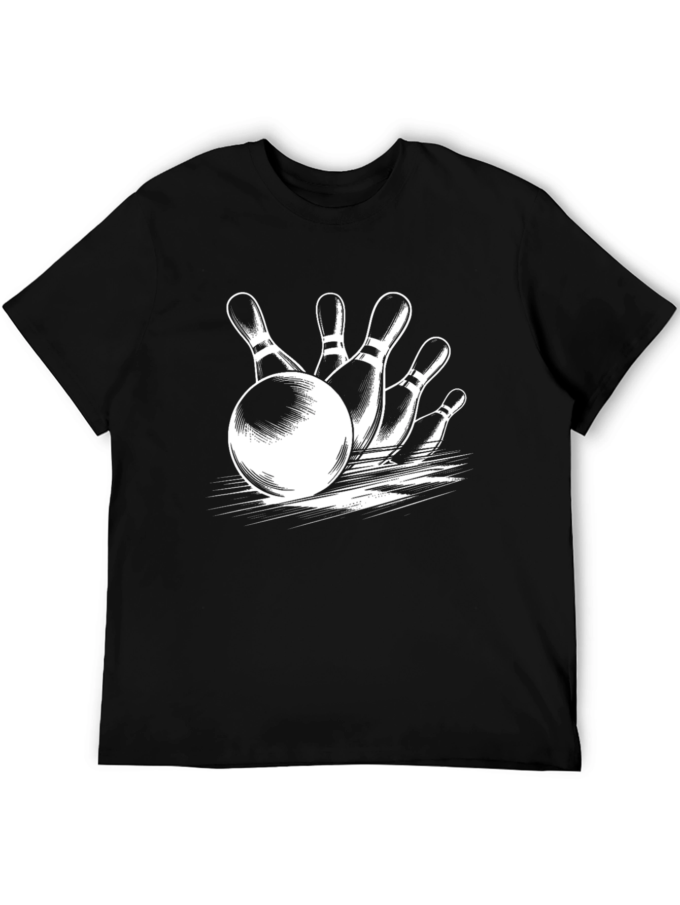 Bowling Strike T-Shirt - Black