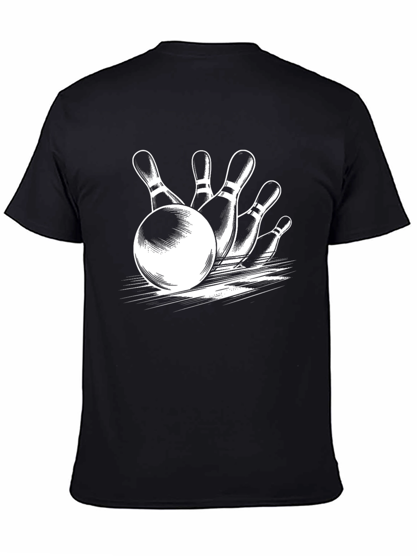 Bowling Strike T-Shirt - Black