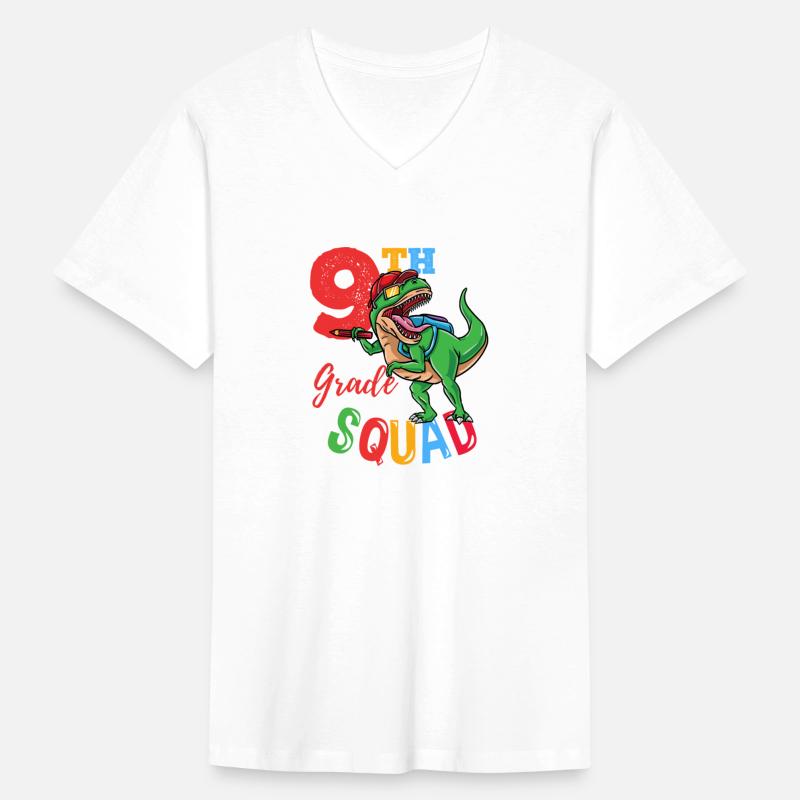 9th Grade Squad T-Rex Dinosaur Back To School Boys