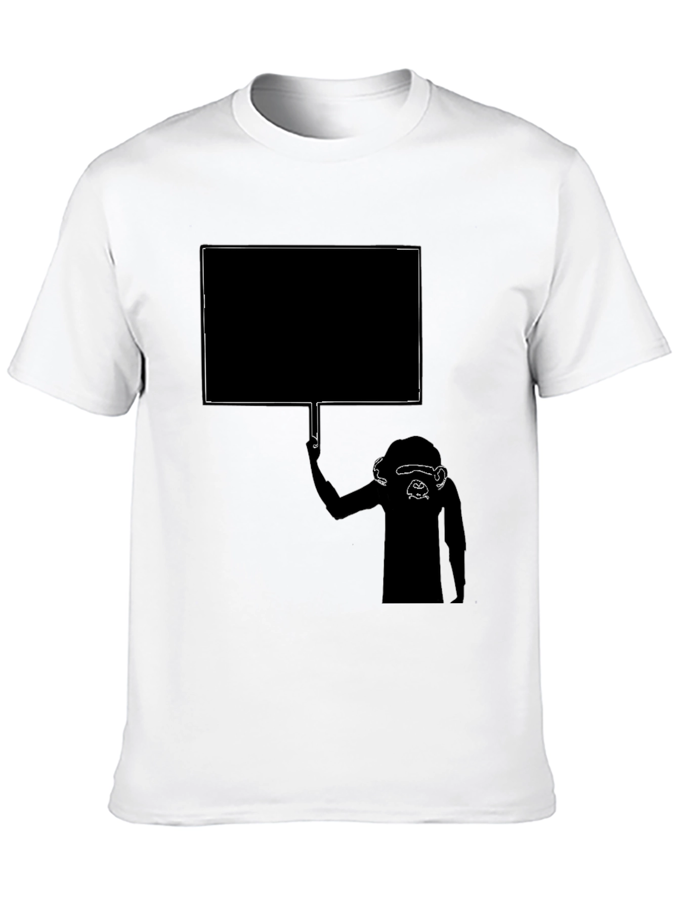 Statement T-Shirt: Monkey with Sign