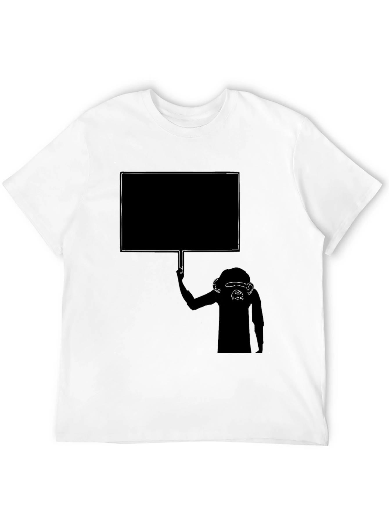 Statement T-Shirt: Monkey with Sign