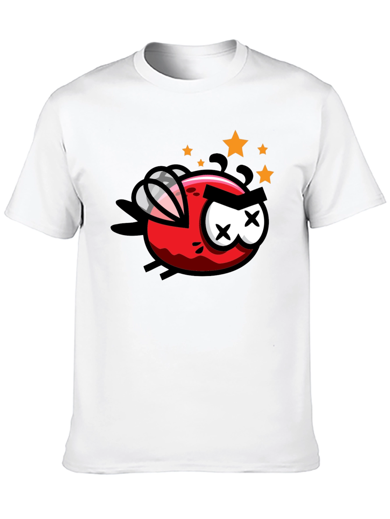 Cartoon Fly Graphic Black T-Shirt