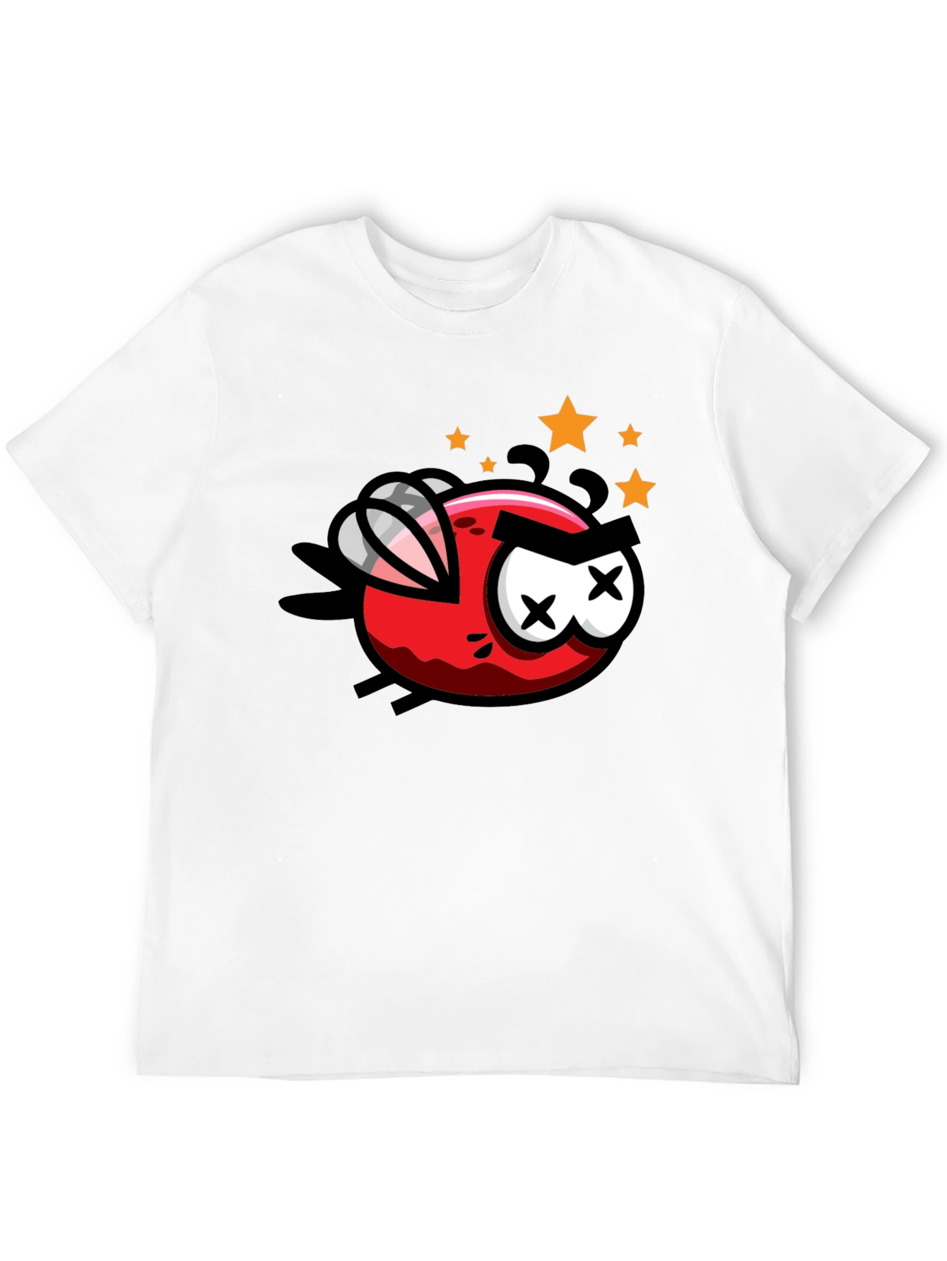 Cartoon Fly Graphic Black T-Shirt