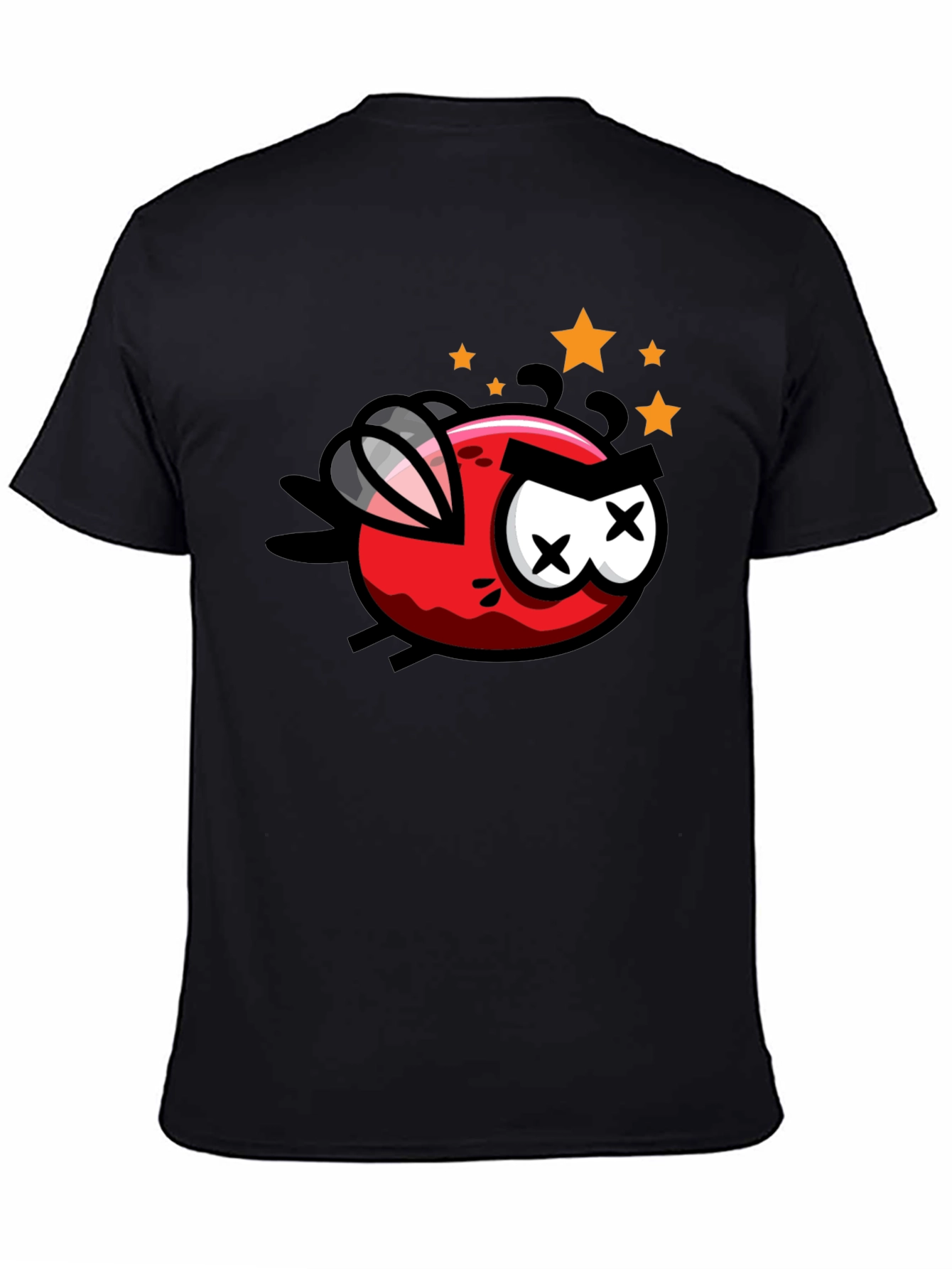 Cartoon Fly Graphic Black T-Shirt