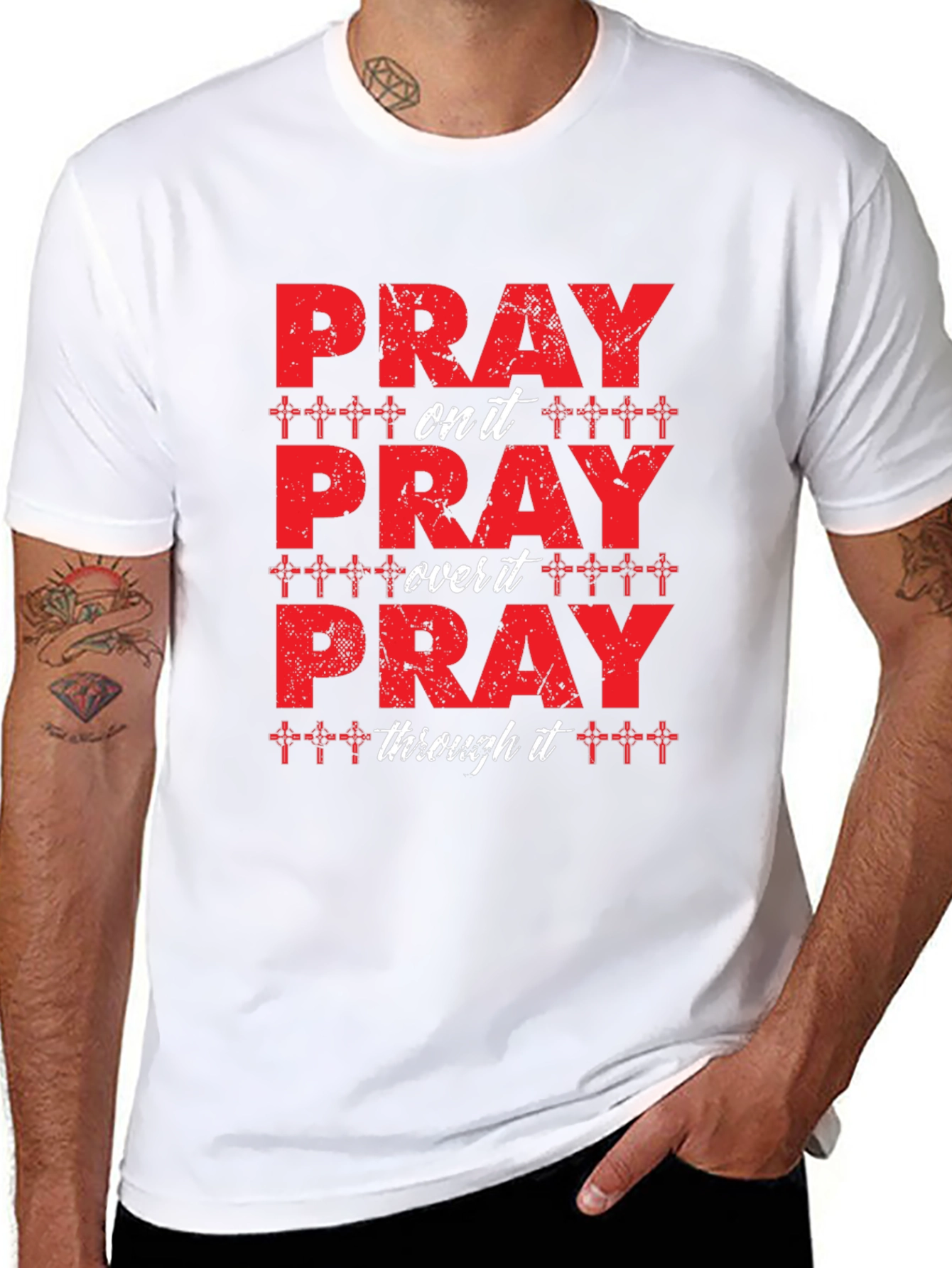 Pray On It T-Shirt Christian Tee