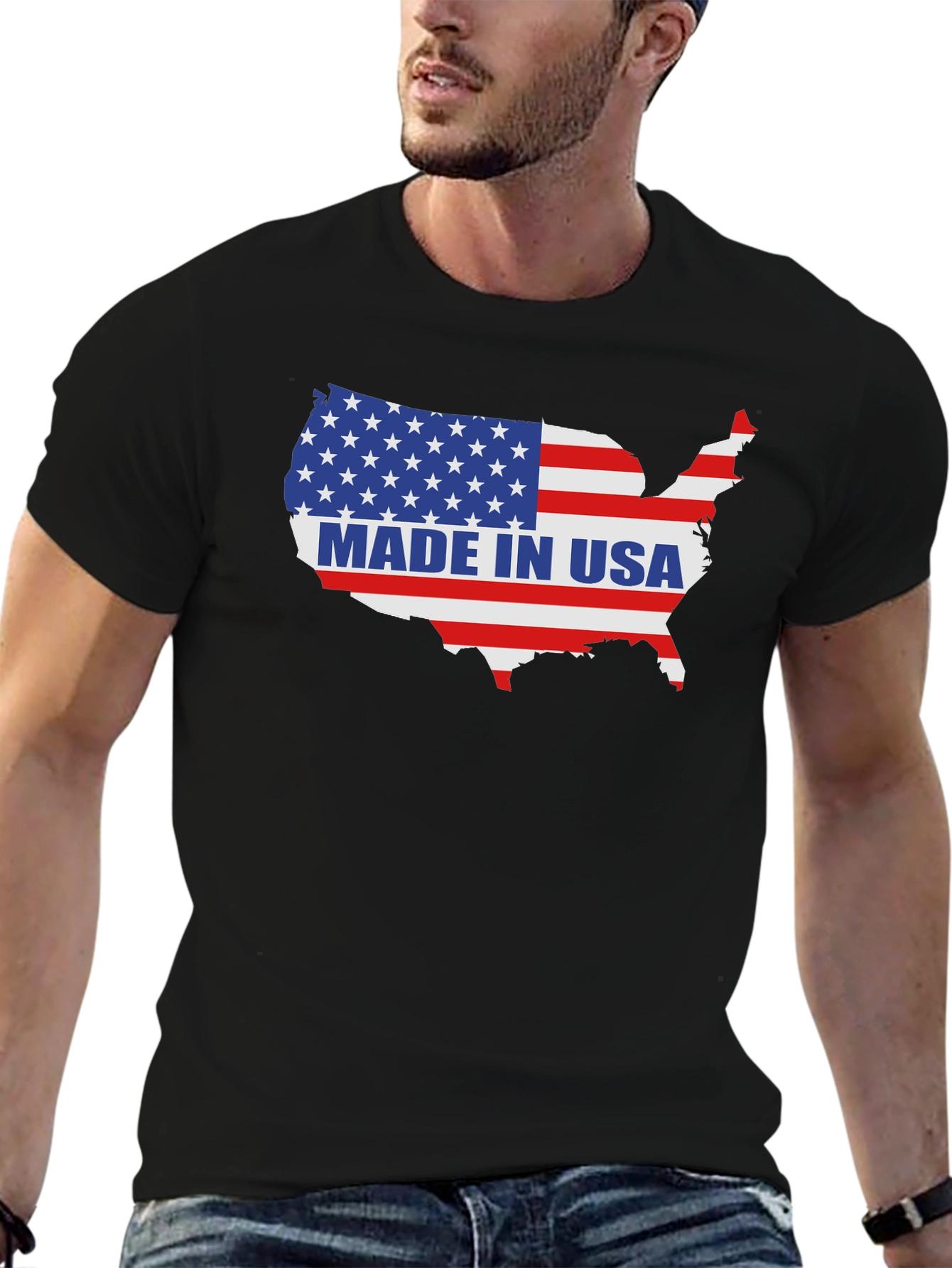Made in USA Flag T-Shirt Patriotic America