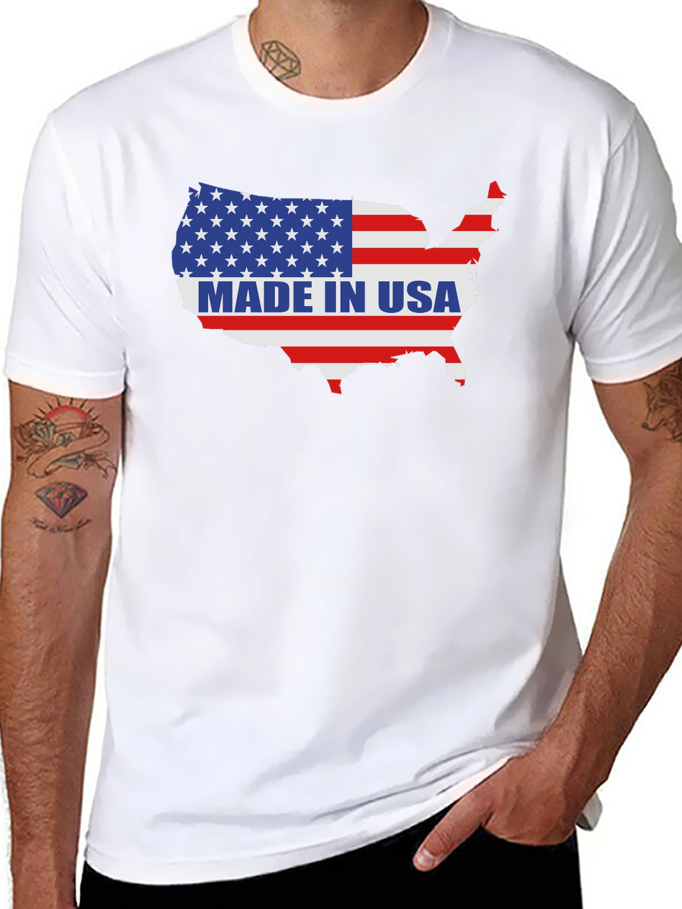 Made in USA Flag T-Shirt Patriotic America