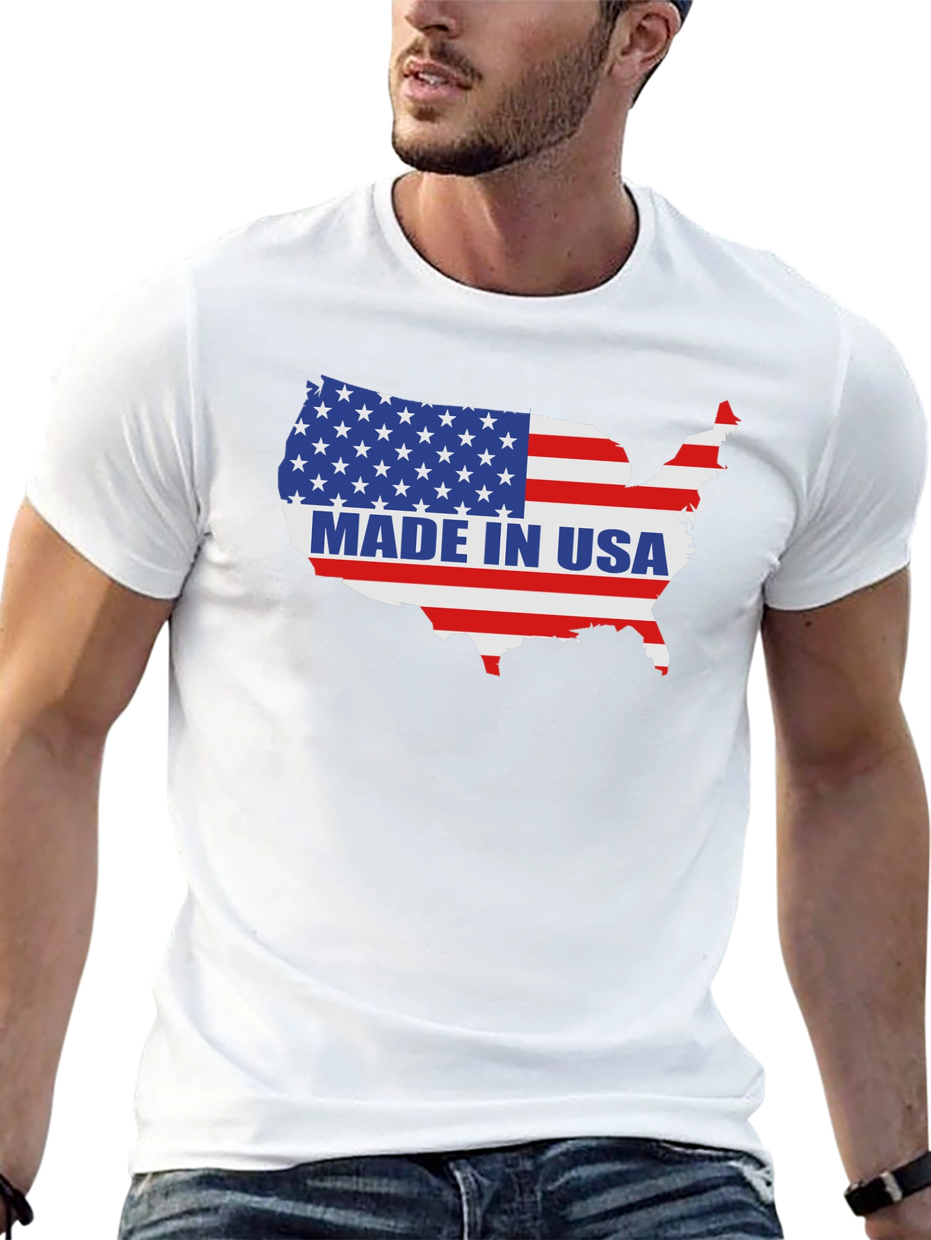 Made in USA Flag T-Shirt Patriotic America
