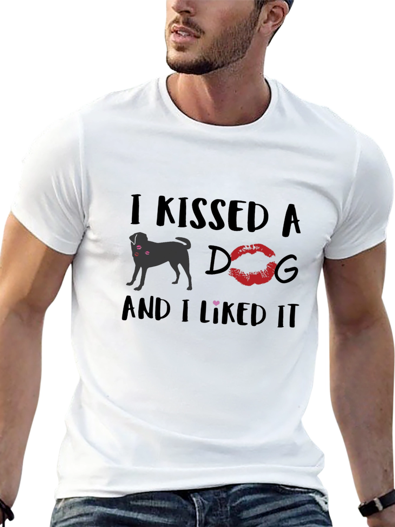 Kissed a Dog Graphic Tee - Unisex Cotton T-Shirt