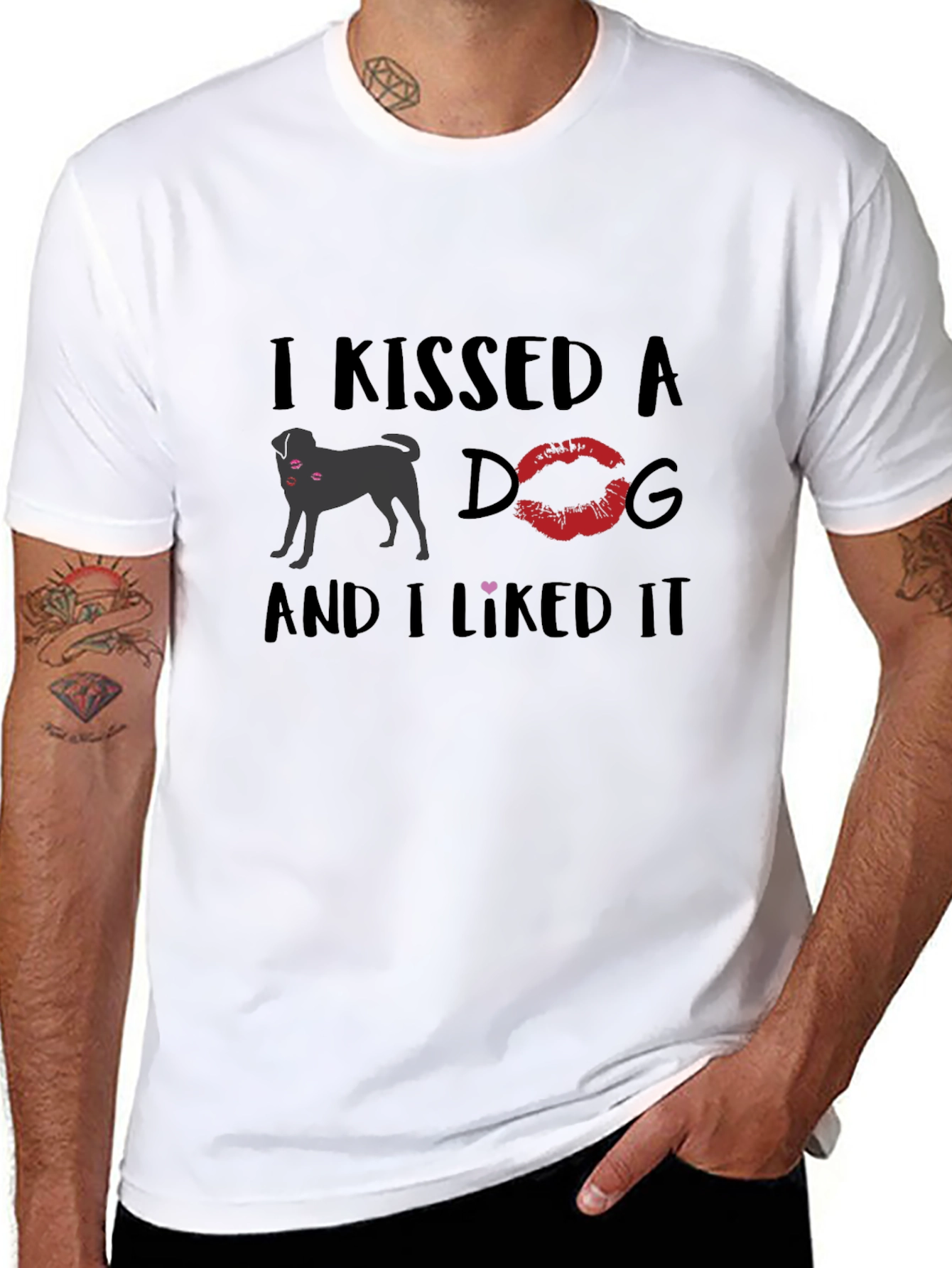 Kissed a Dog Graphic Tee - Unisex Cotton T-Shirt