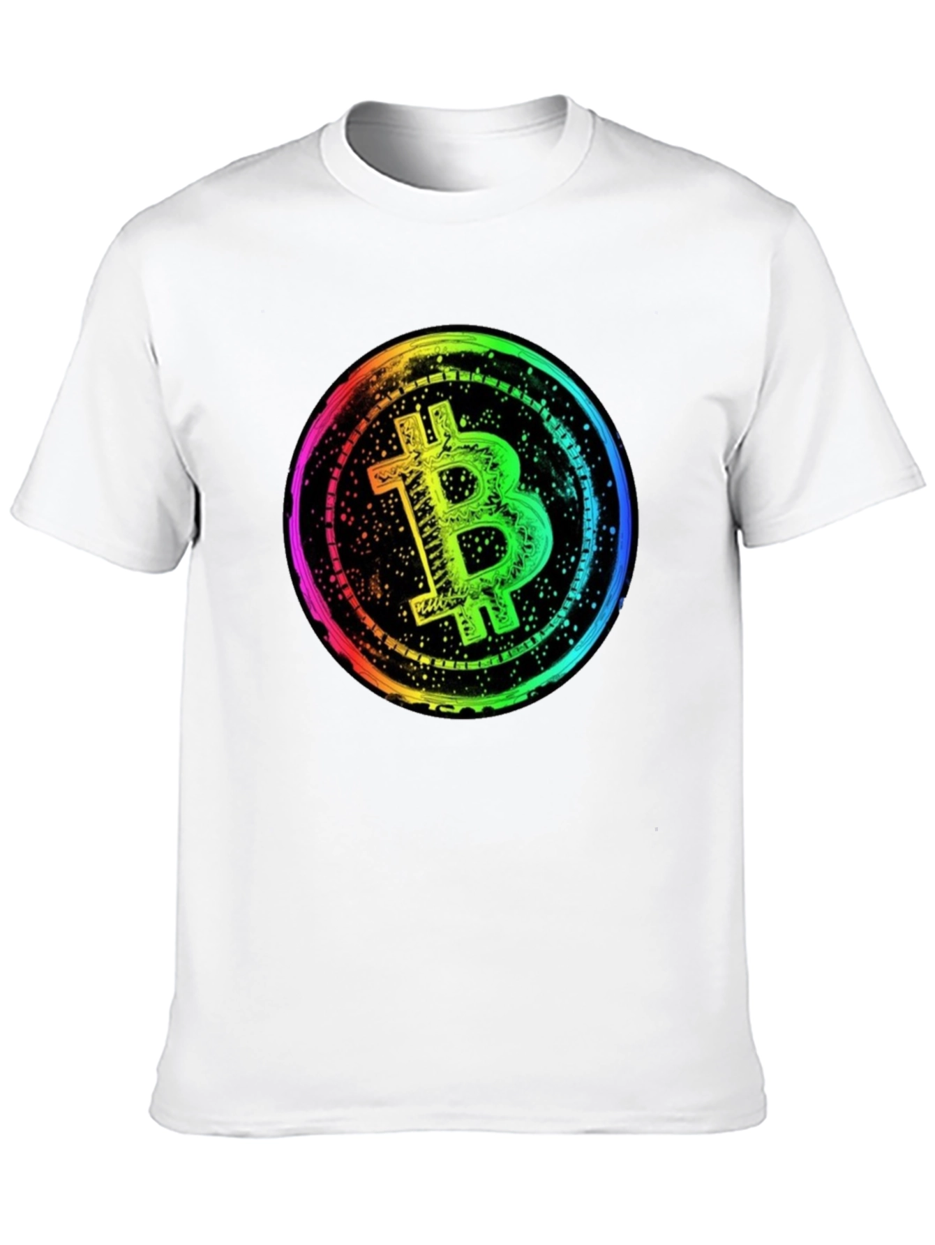 Bitcoin Rainbow Graphic Tee - Crypto Fashion