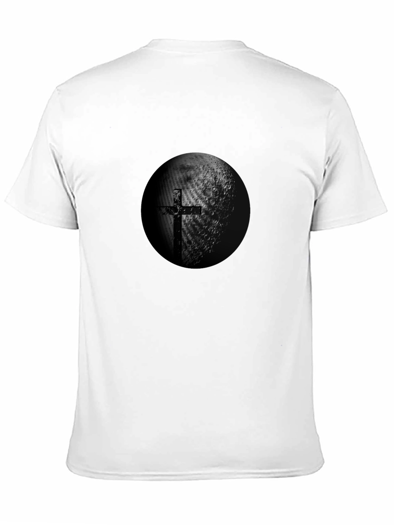 Cross & Moon Graphic Black T-Shirt
