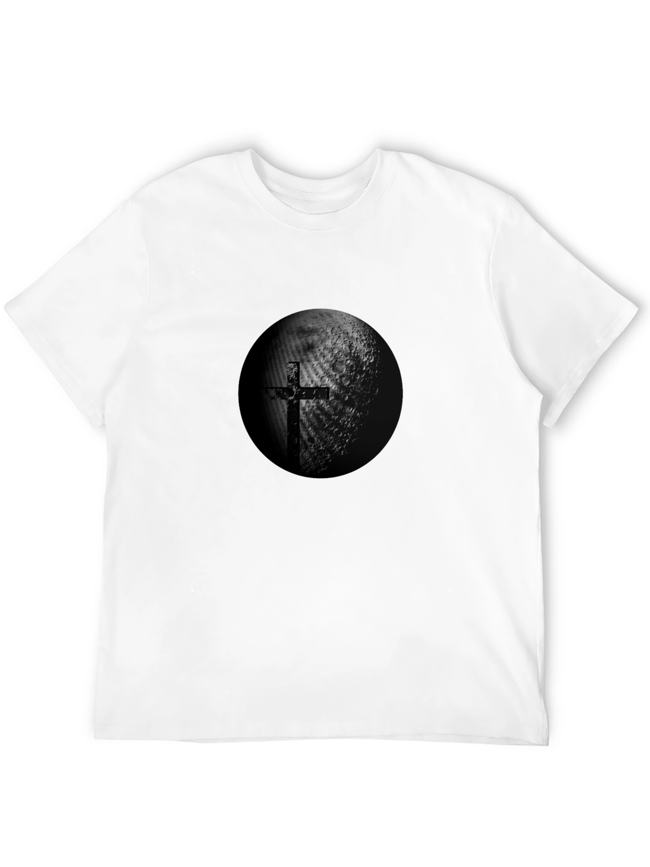 Cross & Moon Graphic Black T-Shirt