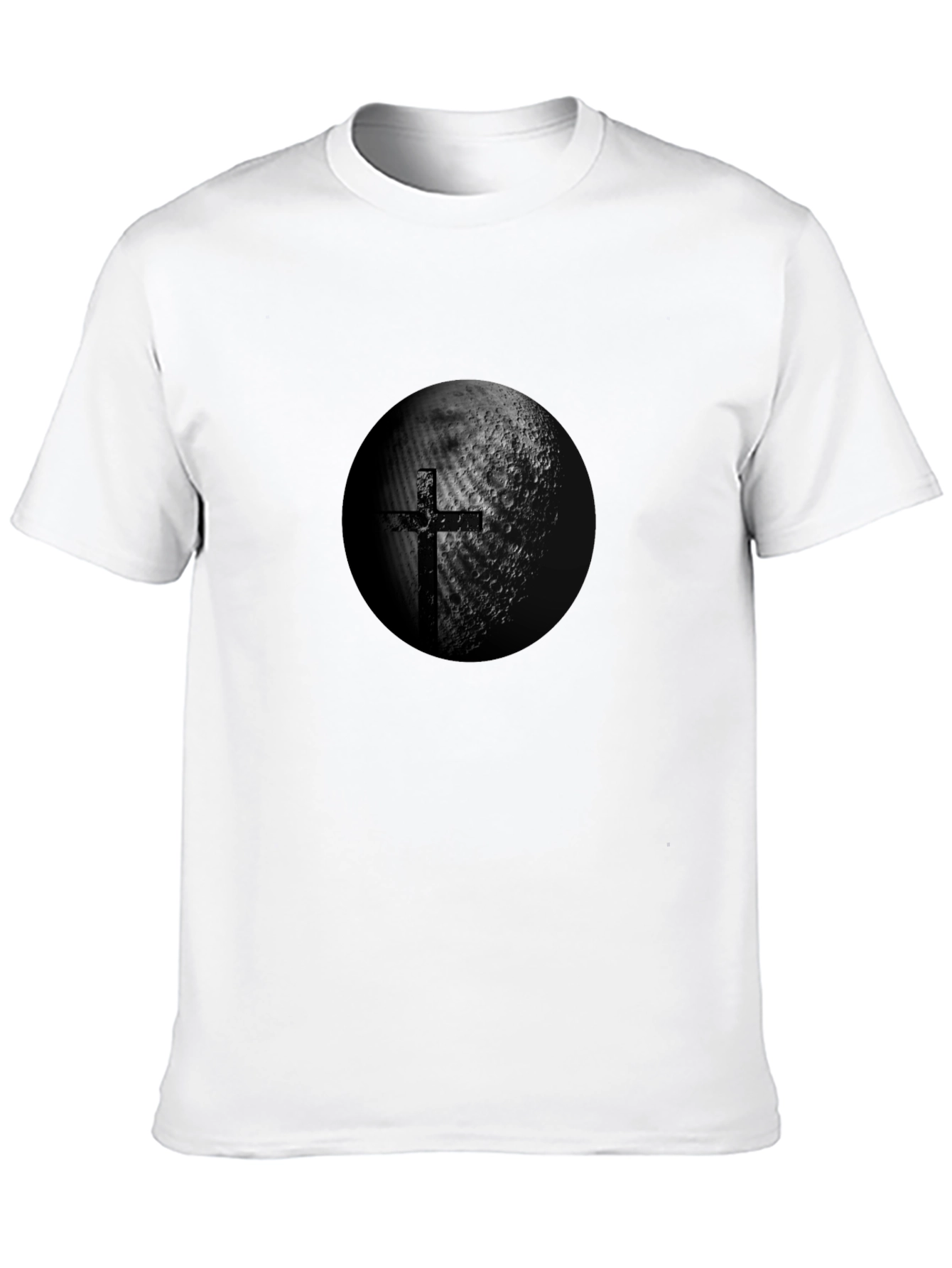 Cross & Moon Graphic Black T-Shirt